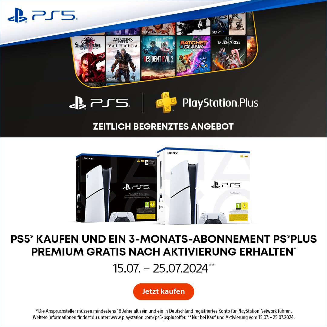 PlayStation 5 Konsole – 1 TB, 4K Gaming, DualSense