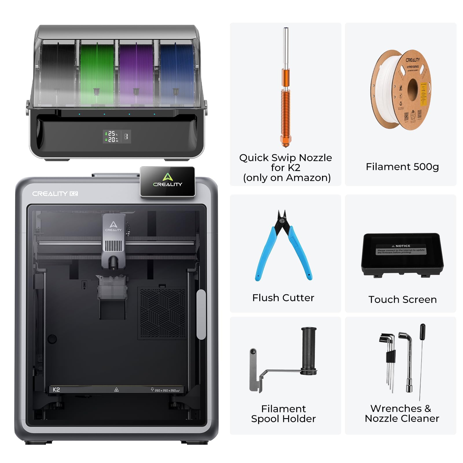 Creality K2 Plus Combo High-Speed 3D Drucker 350x350x350 mm