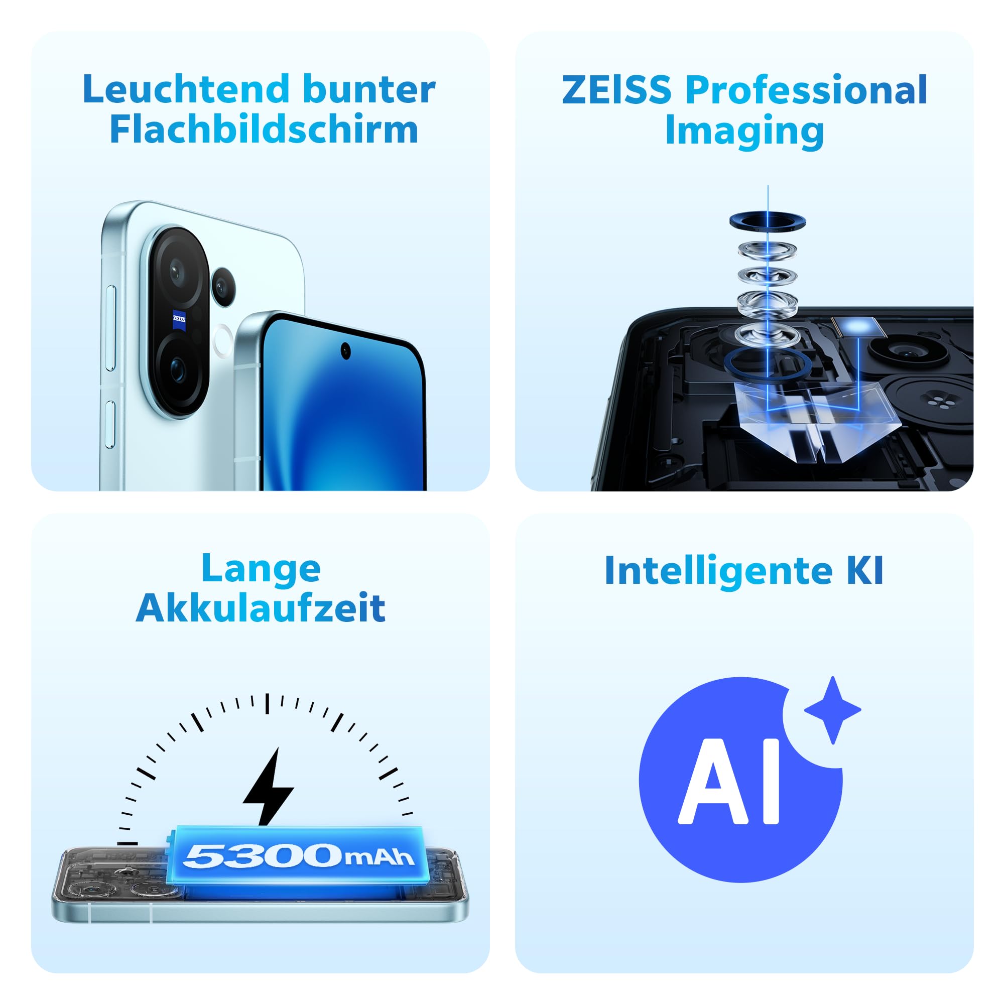 vivo X300 5G Smartphone 12+256 GB mit 200 MP ZEISS-Kamera