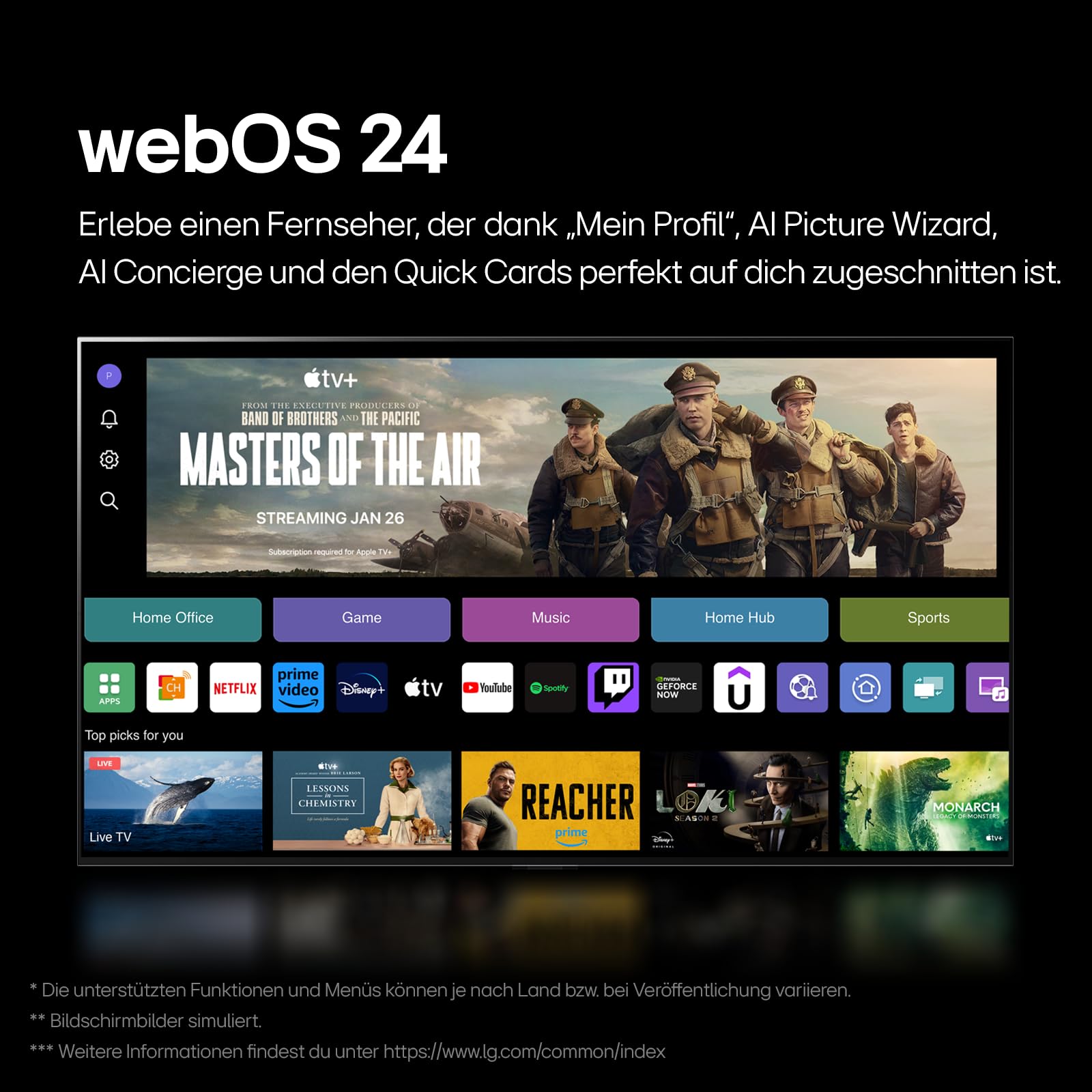 LG OLED65C5ELB 65 Zoll 4K OLED evo AI TV, 120Hz, Dolby Vision/Atmos