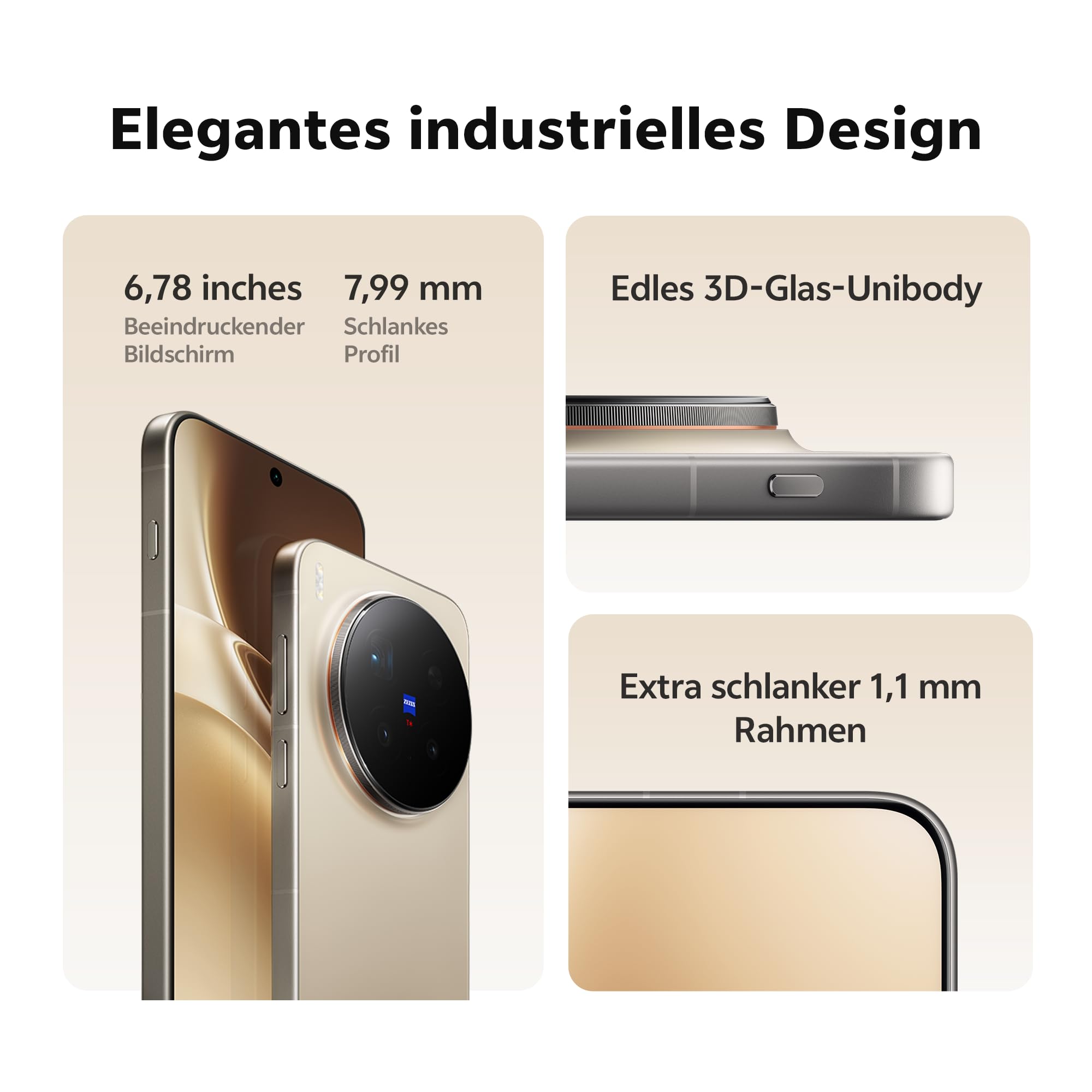 vivo X300 5G Smartphone 12+256 GB mit 200 MP ZEISS-Kamera