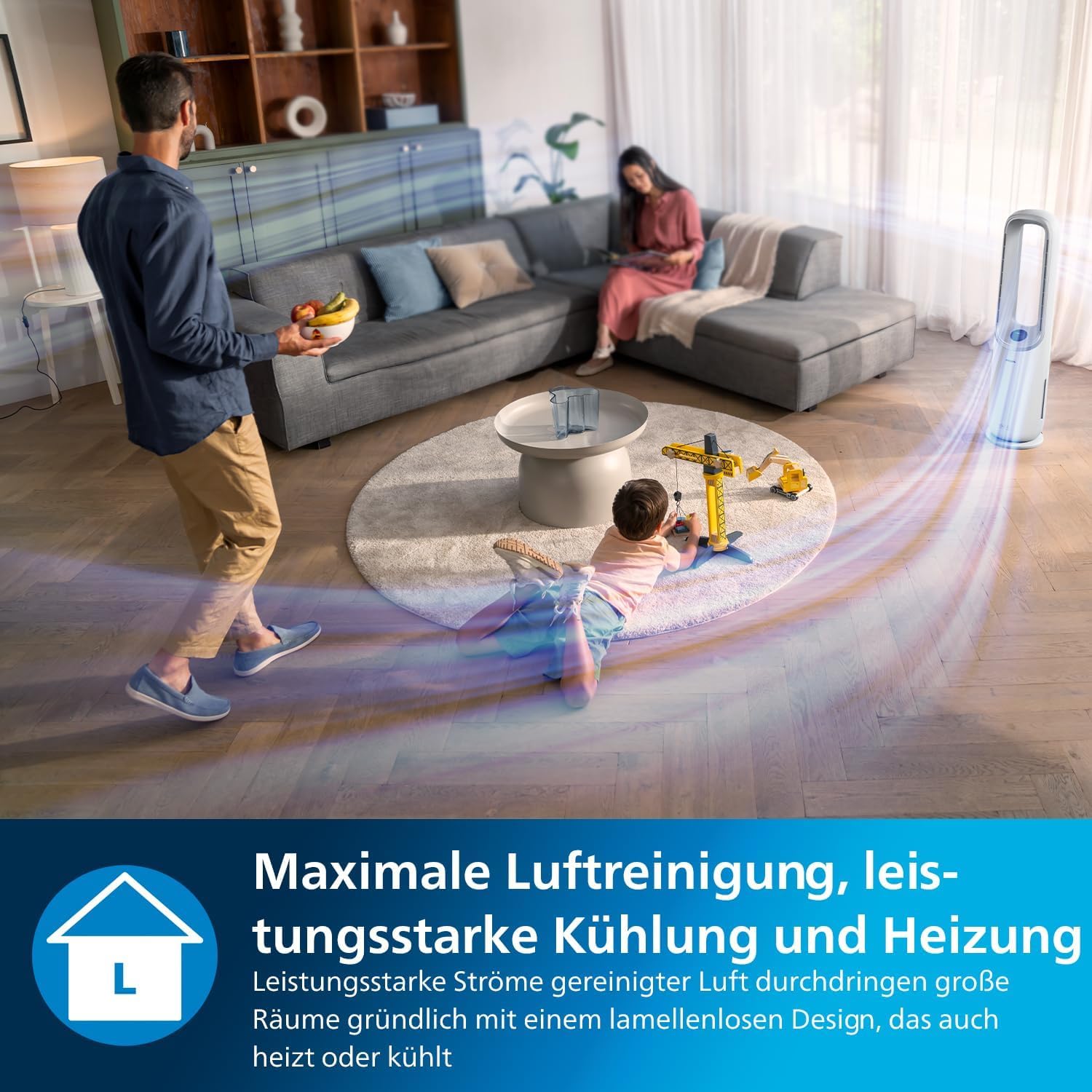 Philips Air Performer 8000 3-in-1 Luftreiniger, Heizen & Kühlen