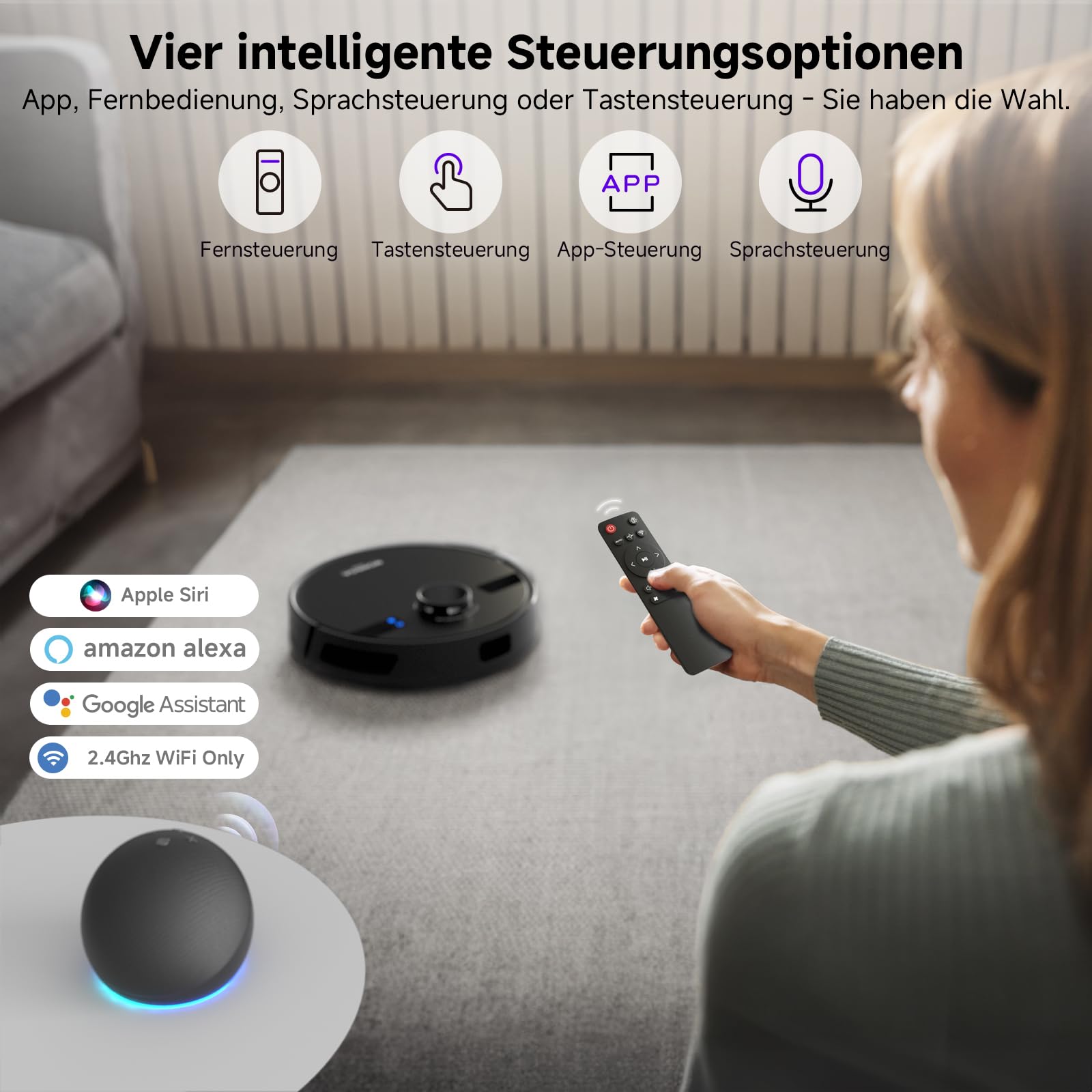 MONSGA MS1 MAX Saug-/Wischroboter mit Absaugstation 5000Pa LiDAR