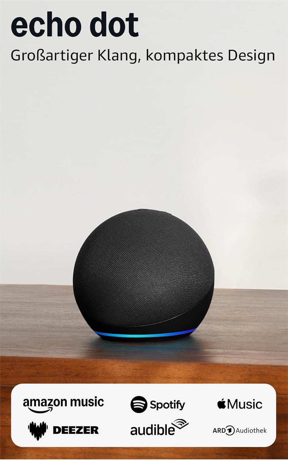Echo Dot (neueste Gen) – Smart Speaker mit Alexa, Farbe Deep Sea Blue