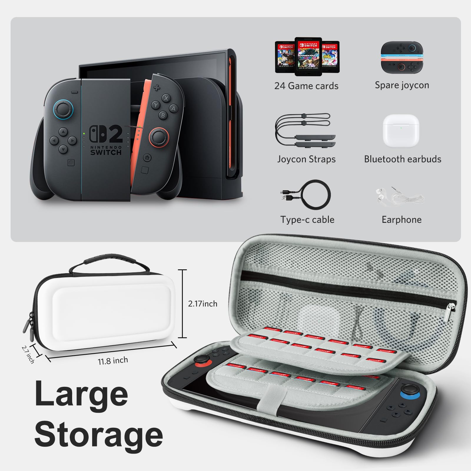 CoBak Tragetasche für Nintendo Switch 2 (2025) – 3-in-1 Schutzset