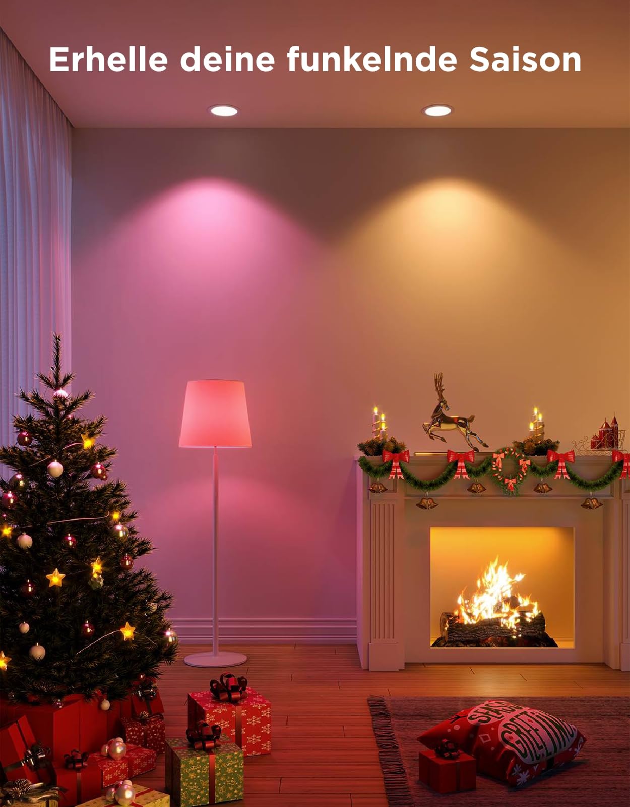 Govee Smart Bulb E27, WiFi LED Lamp RGBWW Compatible with Matter, Alexa and Google Assistant, dimmable with 16 million DIY Colors, 800LM, 54 Scenes, Smart Home Alexa Accessories, 2 pack