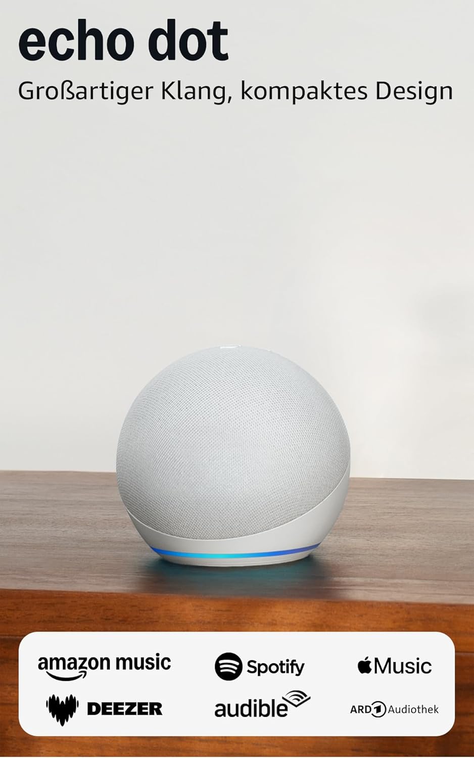 Echo Dot (neueste Gen) – Smart Speaker mit Alexa, Farbe Deep Sea Blue