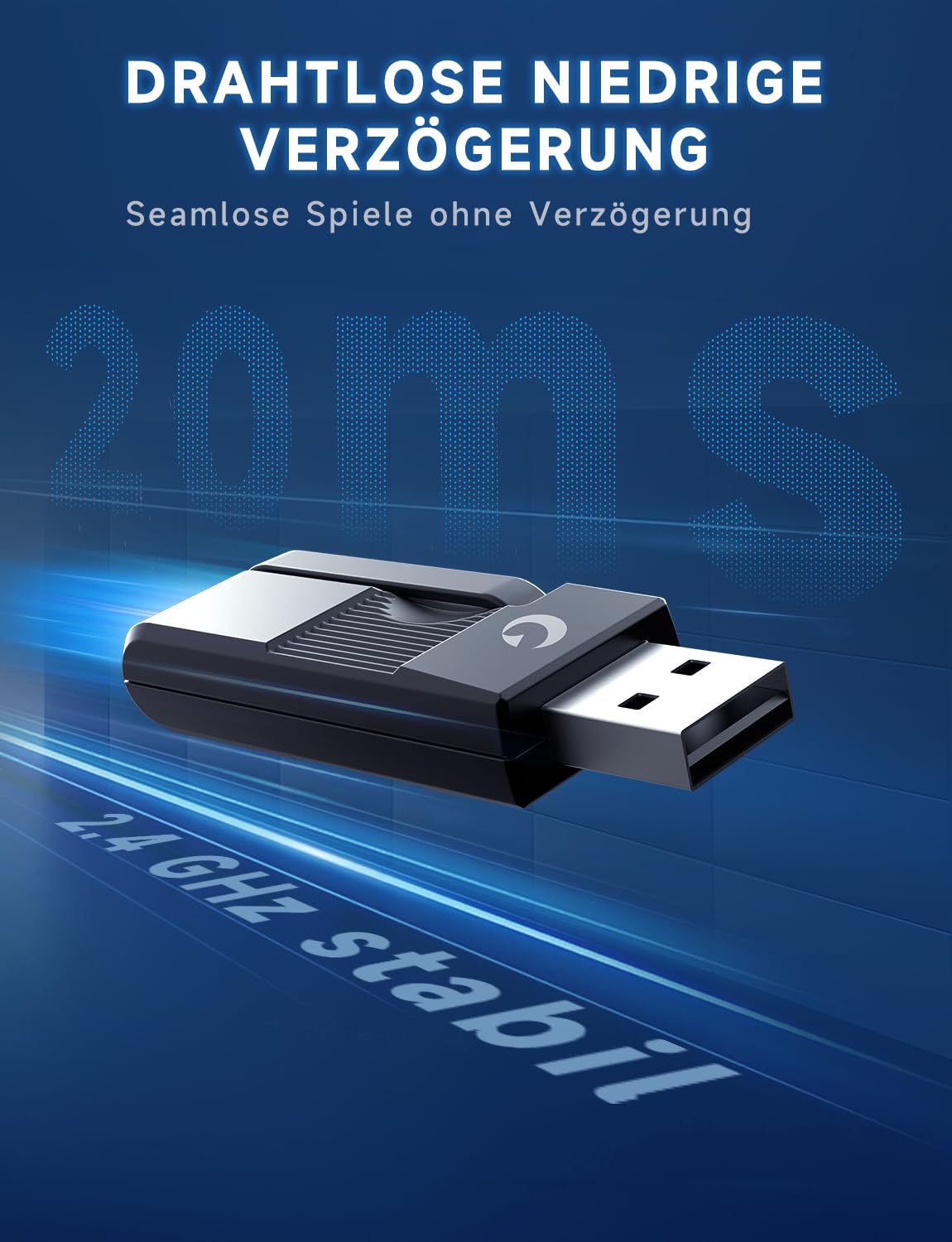 PS5 Gaming Headset kabellos 7.1, BT 5.3, 2.4GHz, 70h, RGB