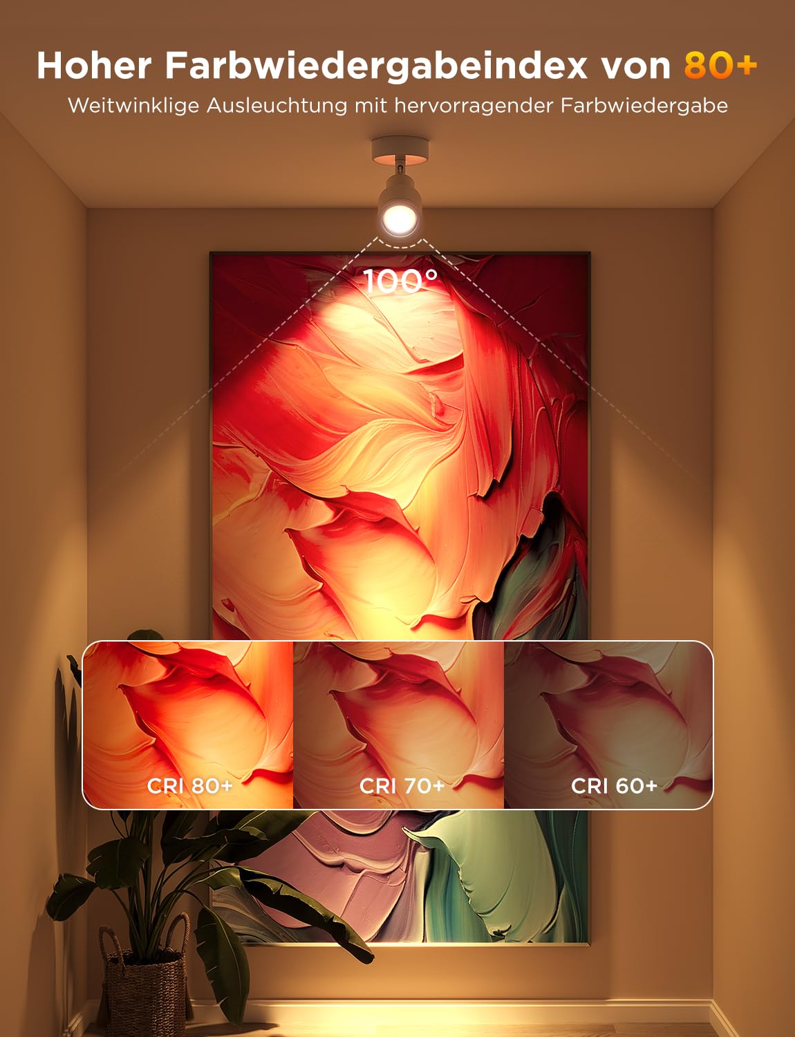 Govee GU10 RGBWW Smart LED Lampe 4er Pack, Alexa, Google, Musik Sync