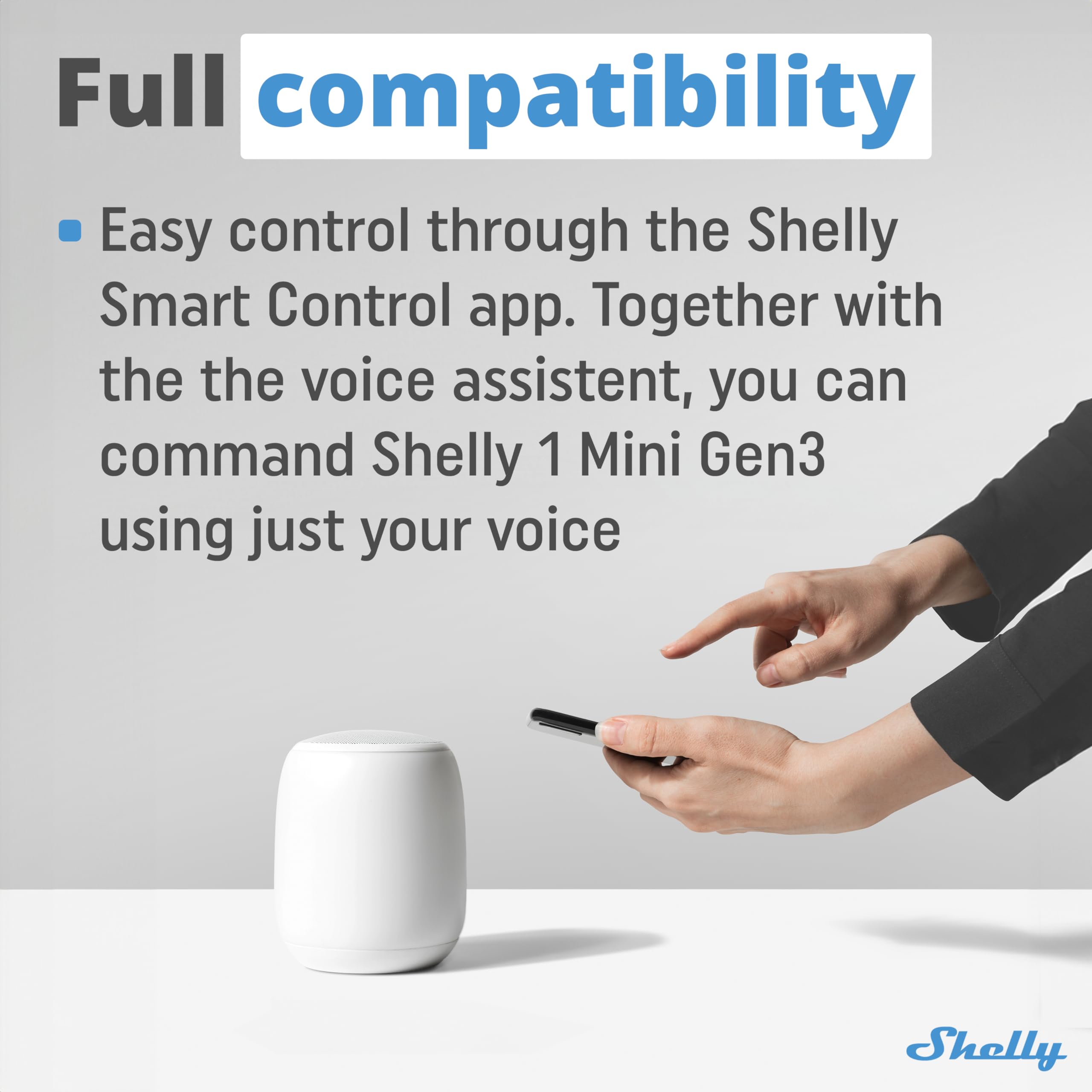 Shelly 1 Mini Gen3 WLAN Relais, 1 Kanal 8A, potenzialfrei