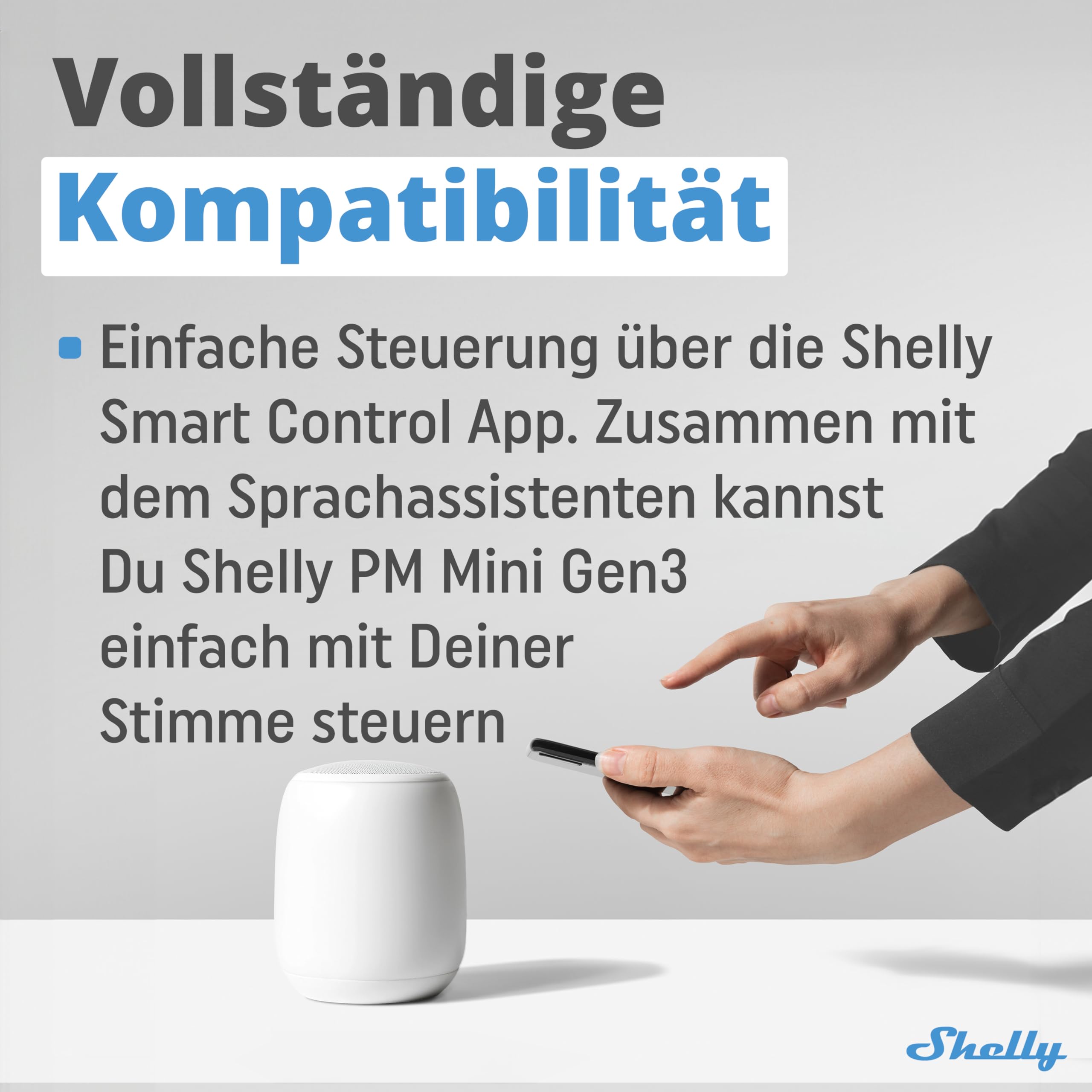 Shelly 1 Mini Gen3 WLAN Relais, 1 Kanal 8A, potenzialfrei