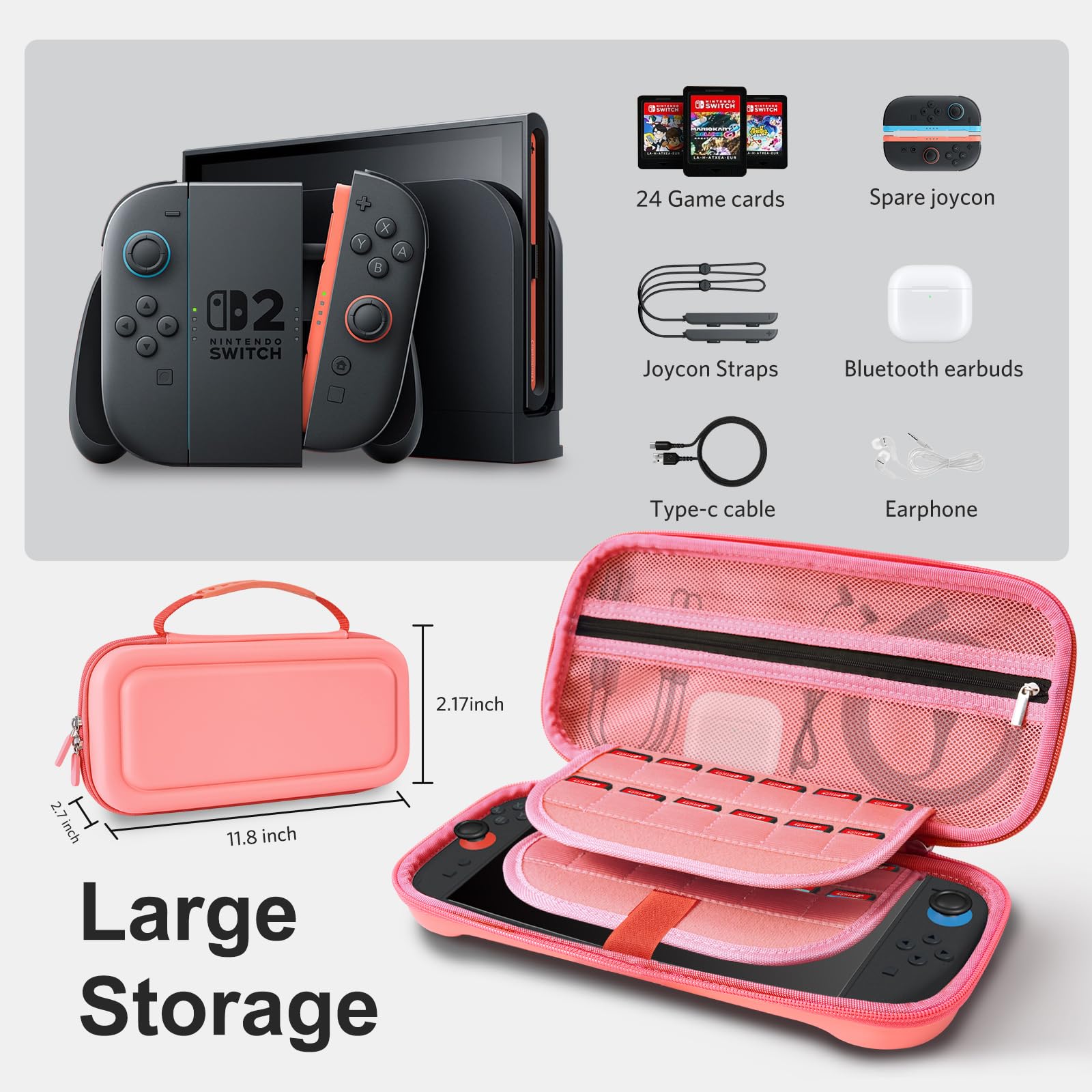 CoBak Tragetasche für Nintendo Switch 2 (2025) – 3-in-1 Schutzset