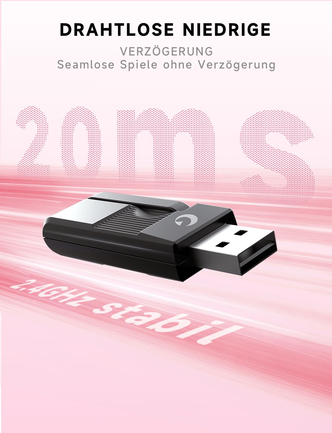 PS5 Gaming Headset kabellos 7.1, BT 5.3, 2.4GHz, 70h, RGB