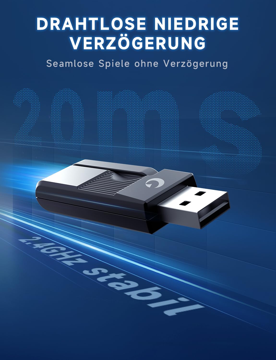 PS5 Gaming Headset kabellos 7.1, BT 5.3, 2.4GHz, 70h, RGB