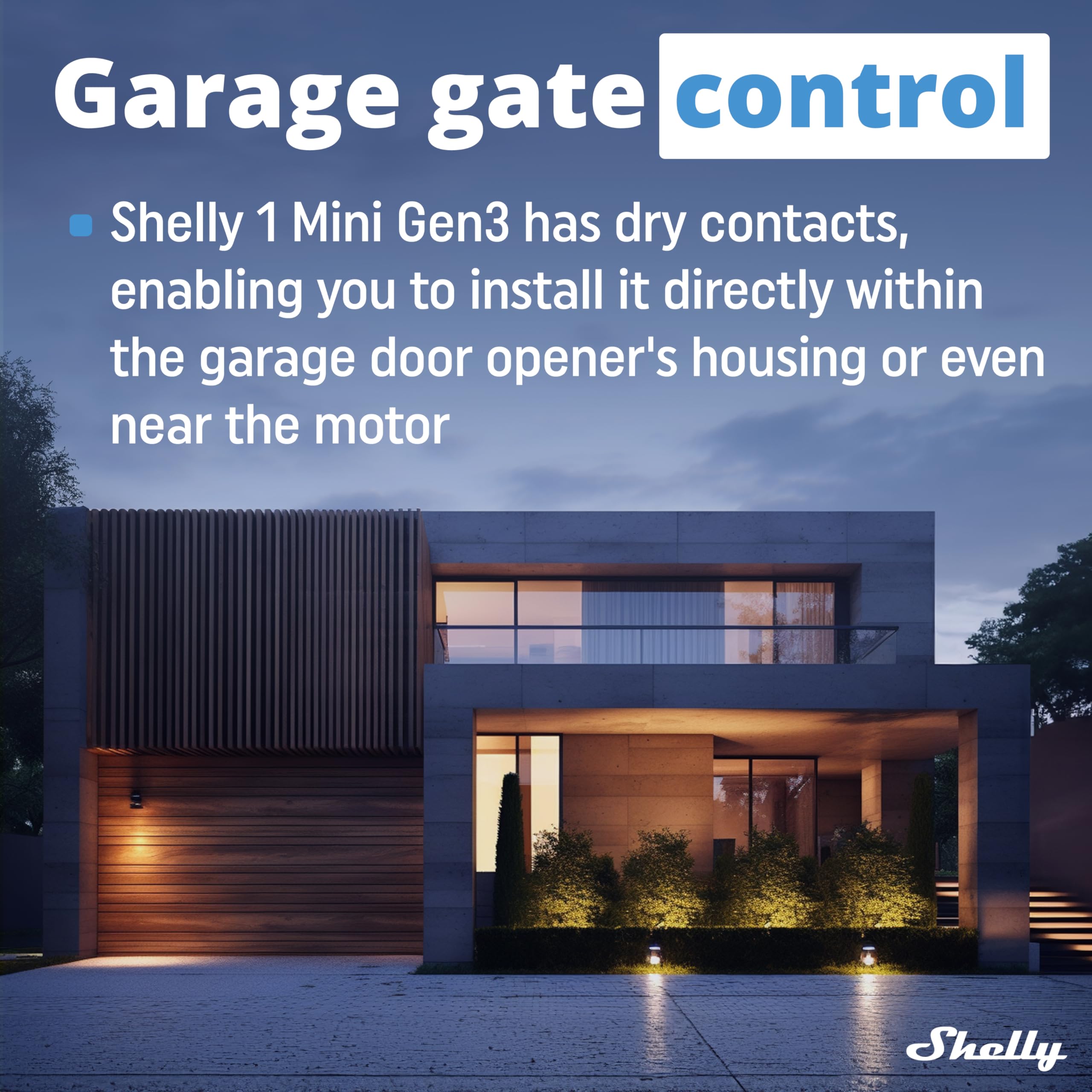 Shelly 1 Mini Gen3 WLAN Relais, 1 Kanal 8A, potenzialfrei