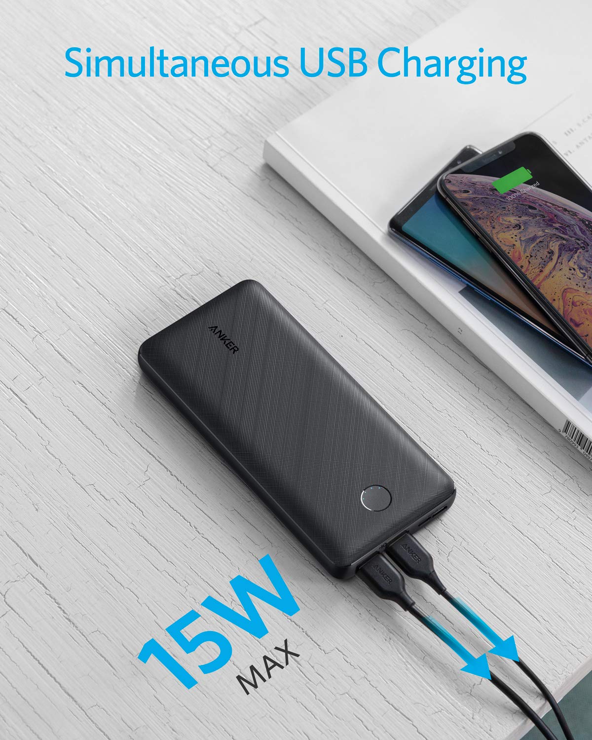 Anker 325 Powerbank 20.000 mAh, PowerIQ, 2x USB-A, USB-C Input