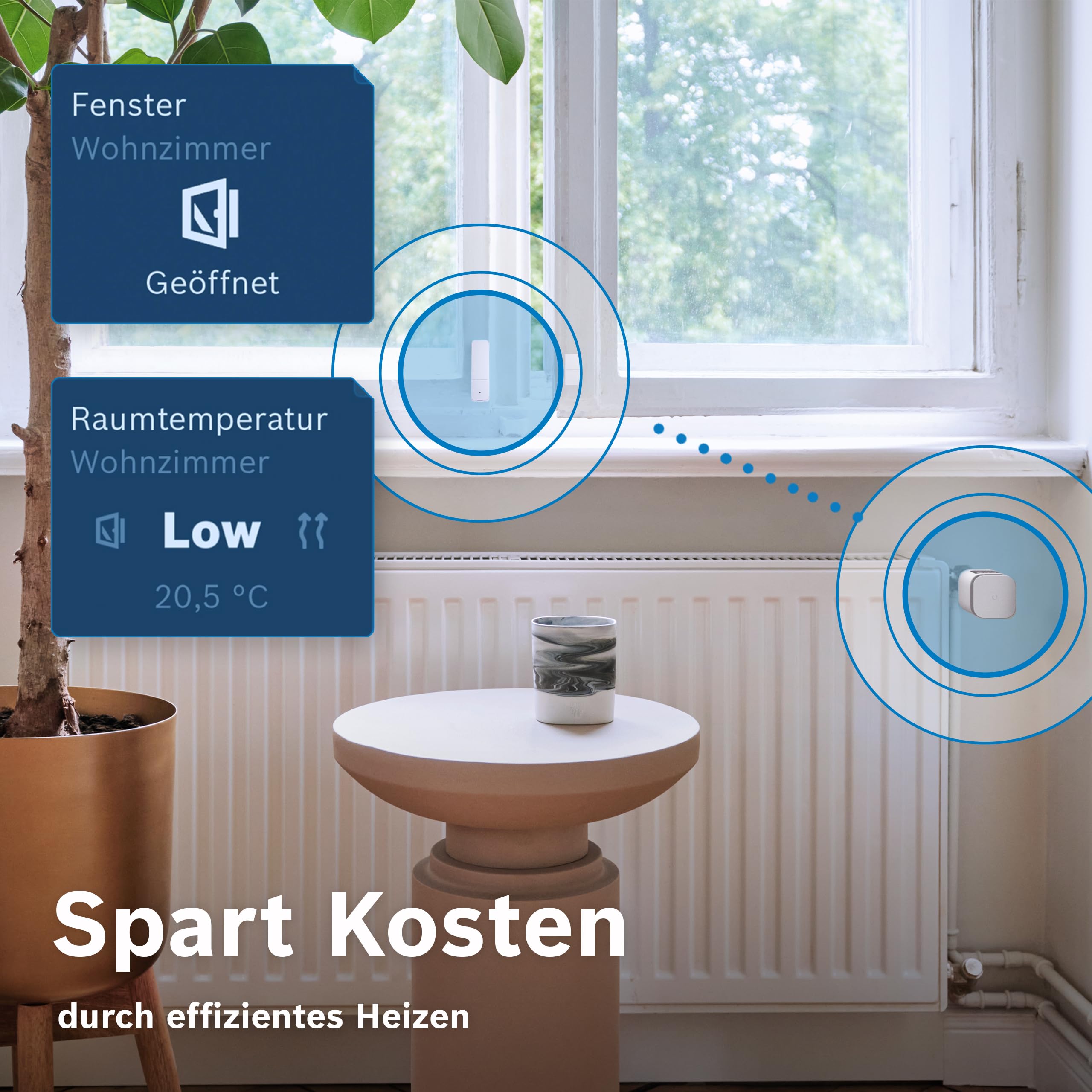 Bosch Smart Home Tür-/Fensterkontakt II 3er-Set – Smarter Tür- & Fenster­sensor