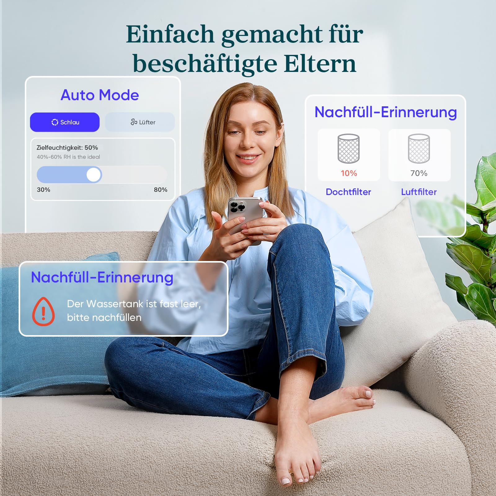 Levoit 6L Smart Luftbefeuchter Warm- & Kaltnebel mit App