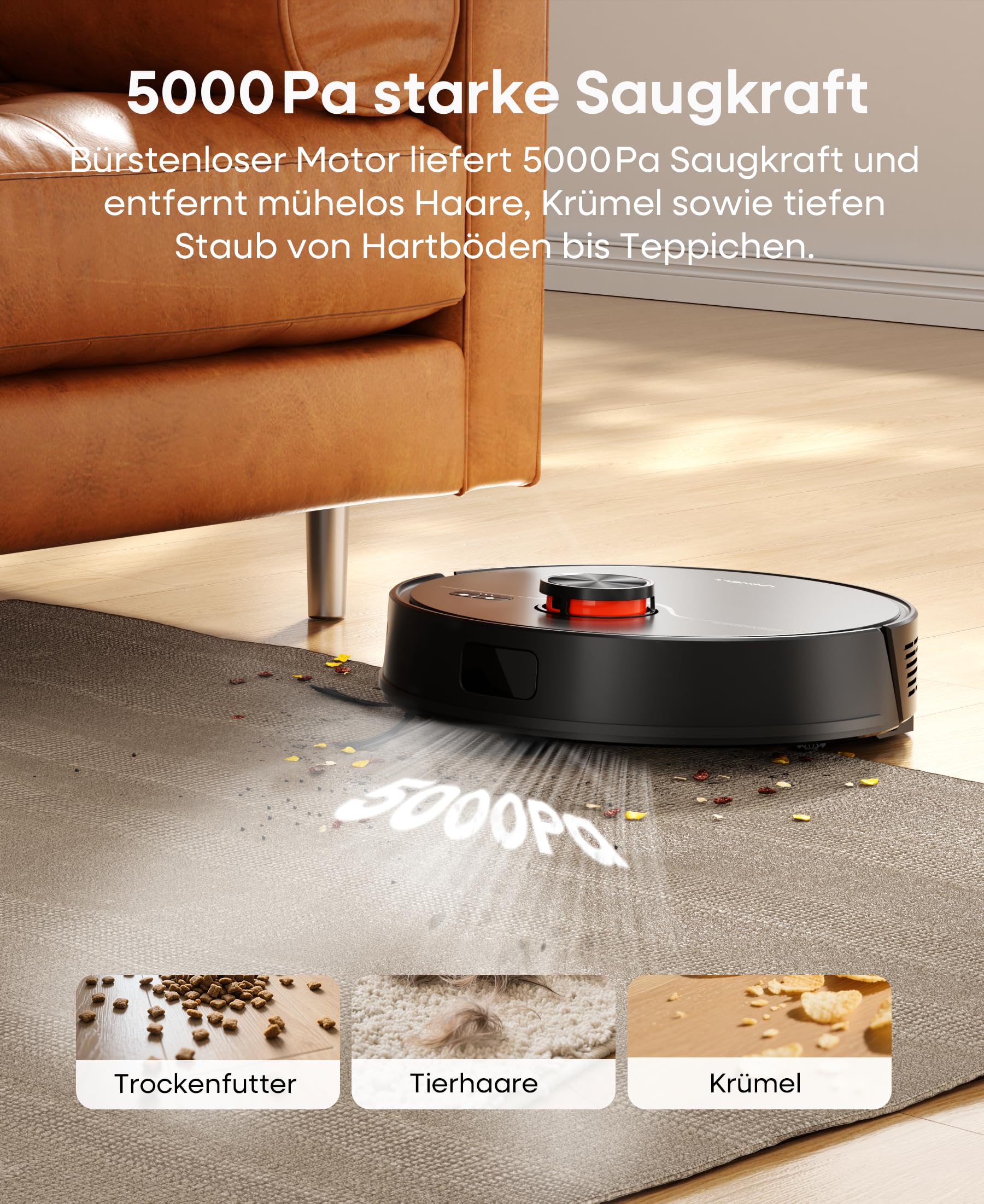 Uninell UR3 Saug-/Wischroboter mit Absaugstation 3,5L 5000Pa LiDAR