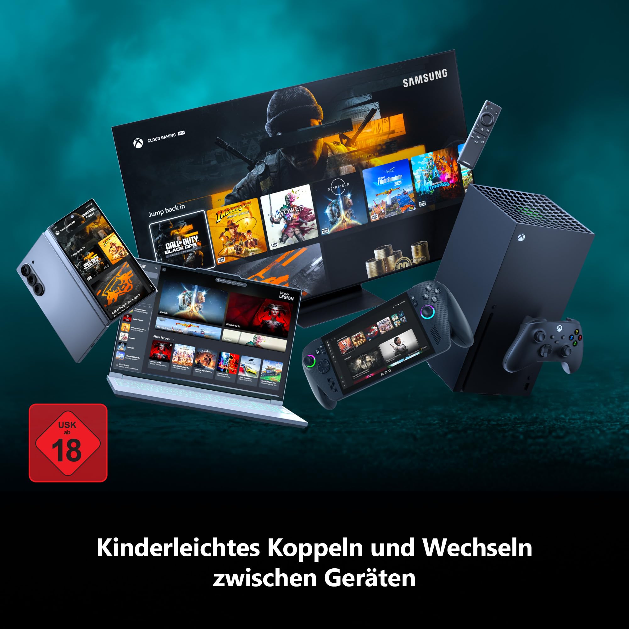 Xbox Wireless Controller – Carbon Black für Xbox & PC