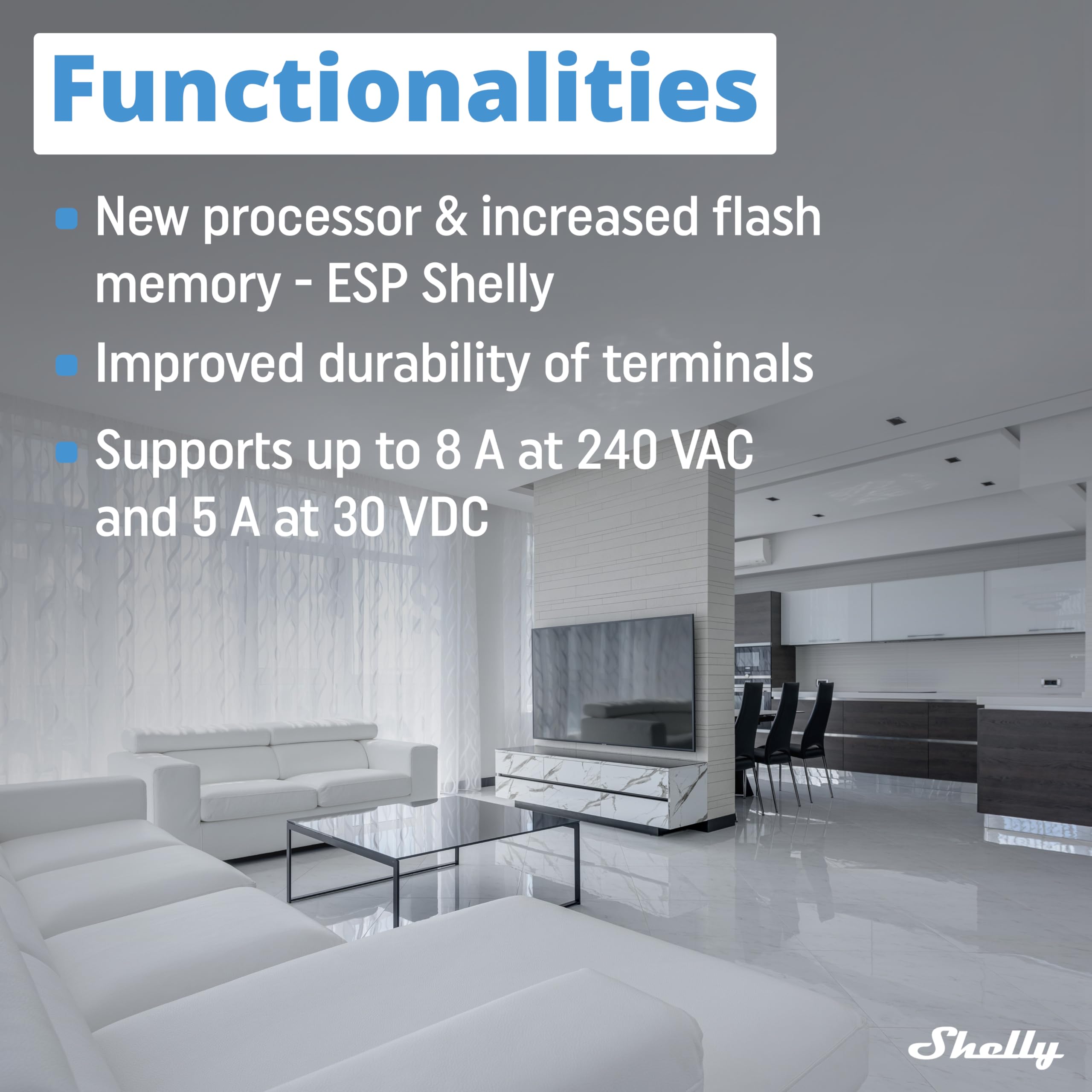 Shelly 1 Mini Gen3 WLAN Relais, 1 Kanal 8A, potenzialfrei