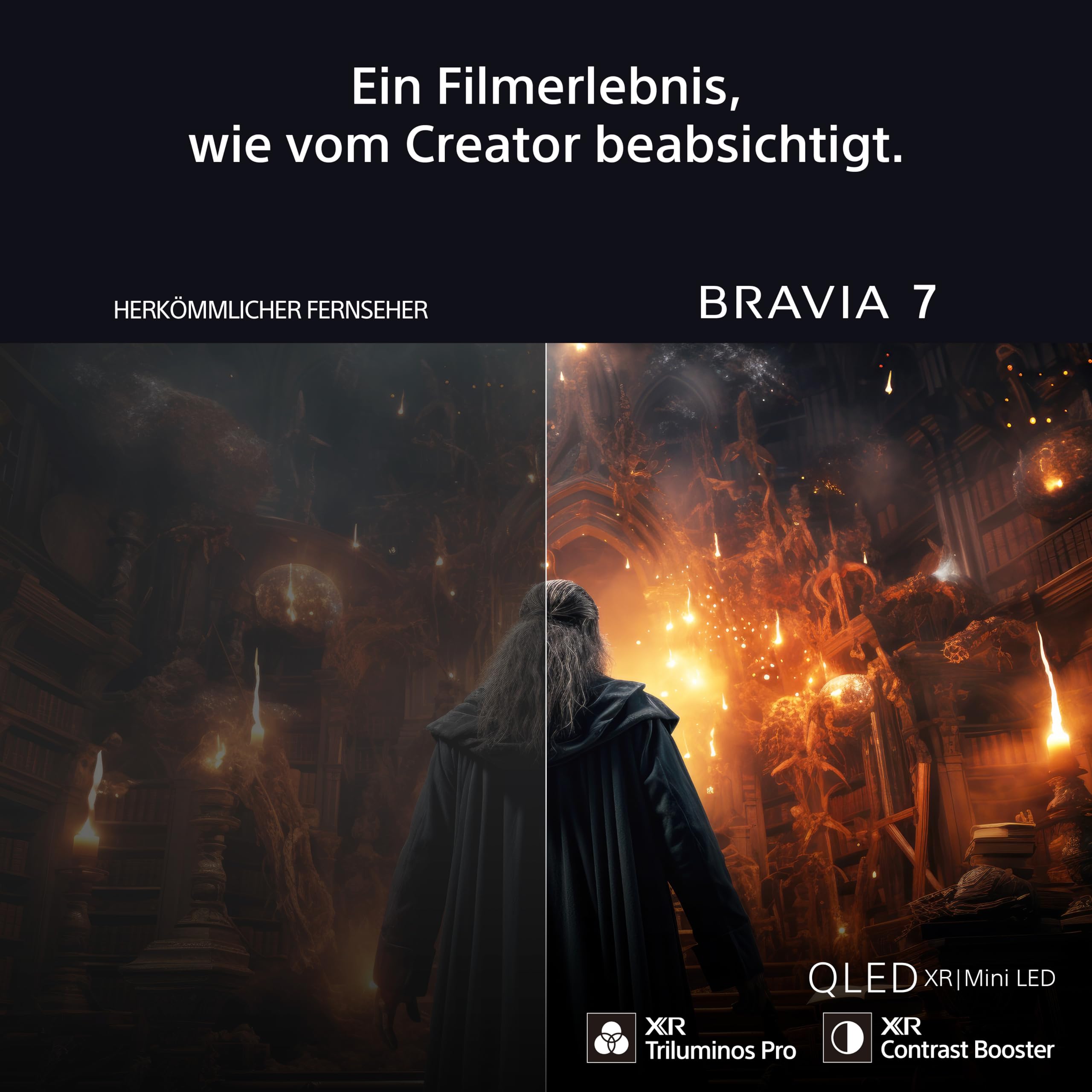 Sony BRAVIA 9 K75R90 75 Zoll 4K QLED Mini LED Google TV, 120Hz