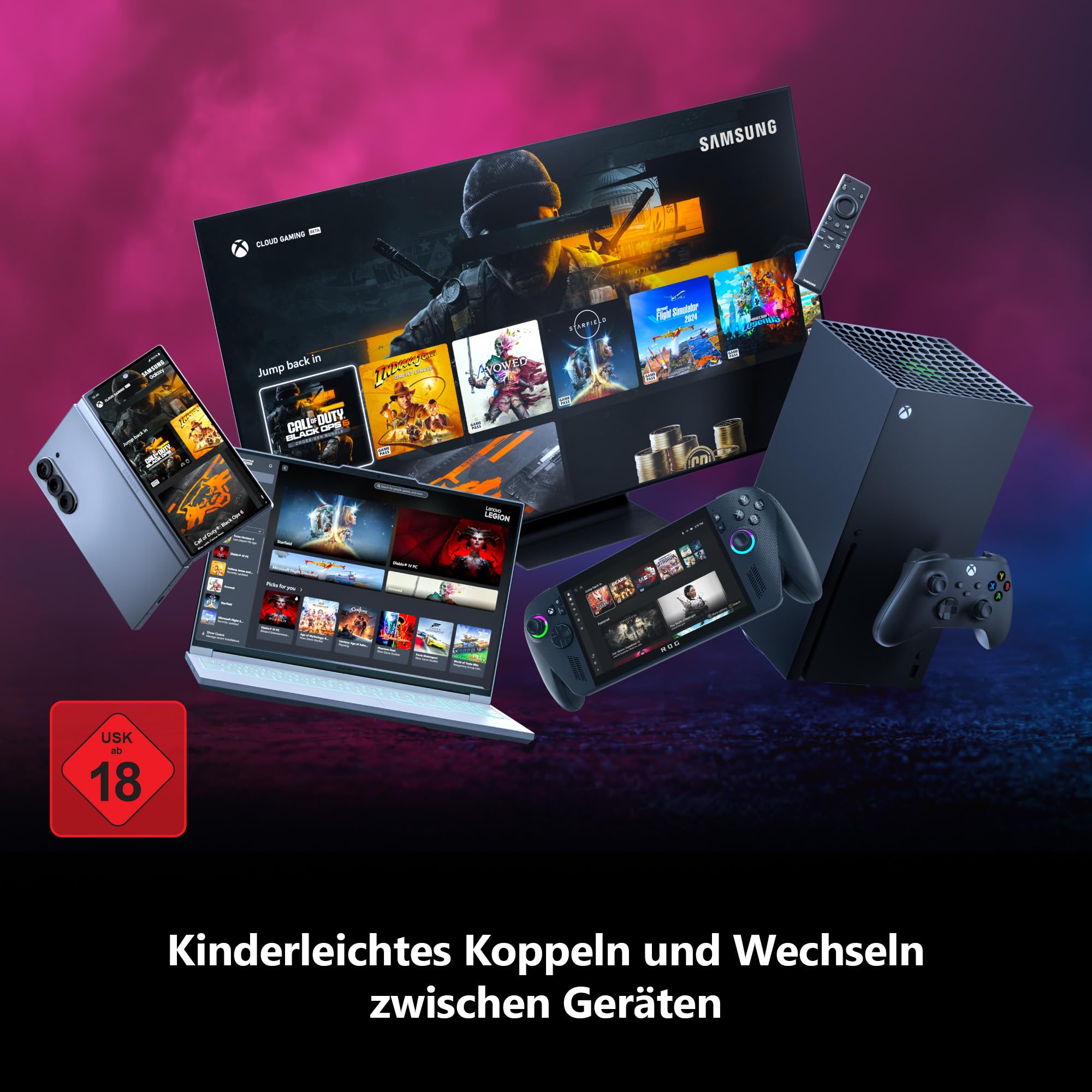 Xbox Wireless Controller – Carbon Black für Xbox & PC