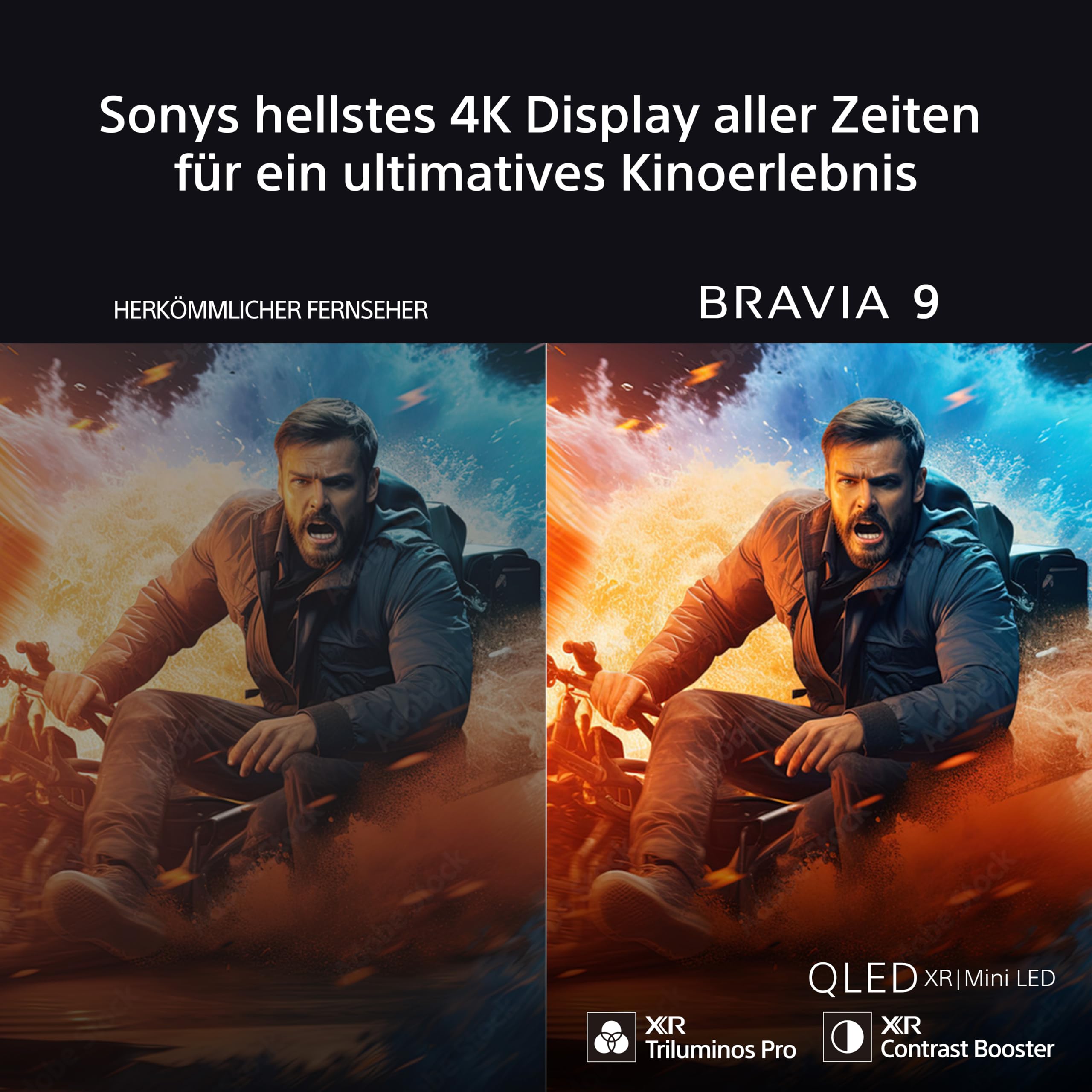 Sony BRAVIA 9 K75R90 75 Zoll 4K QLED Mini LED Google TV, 120Hz