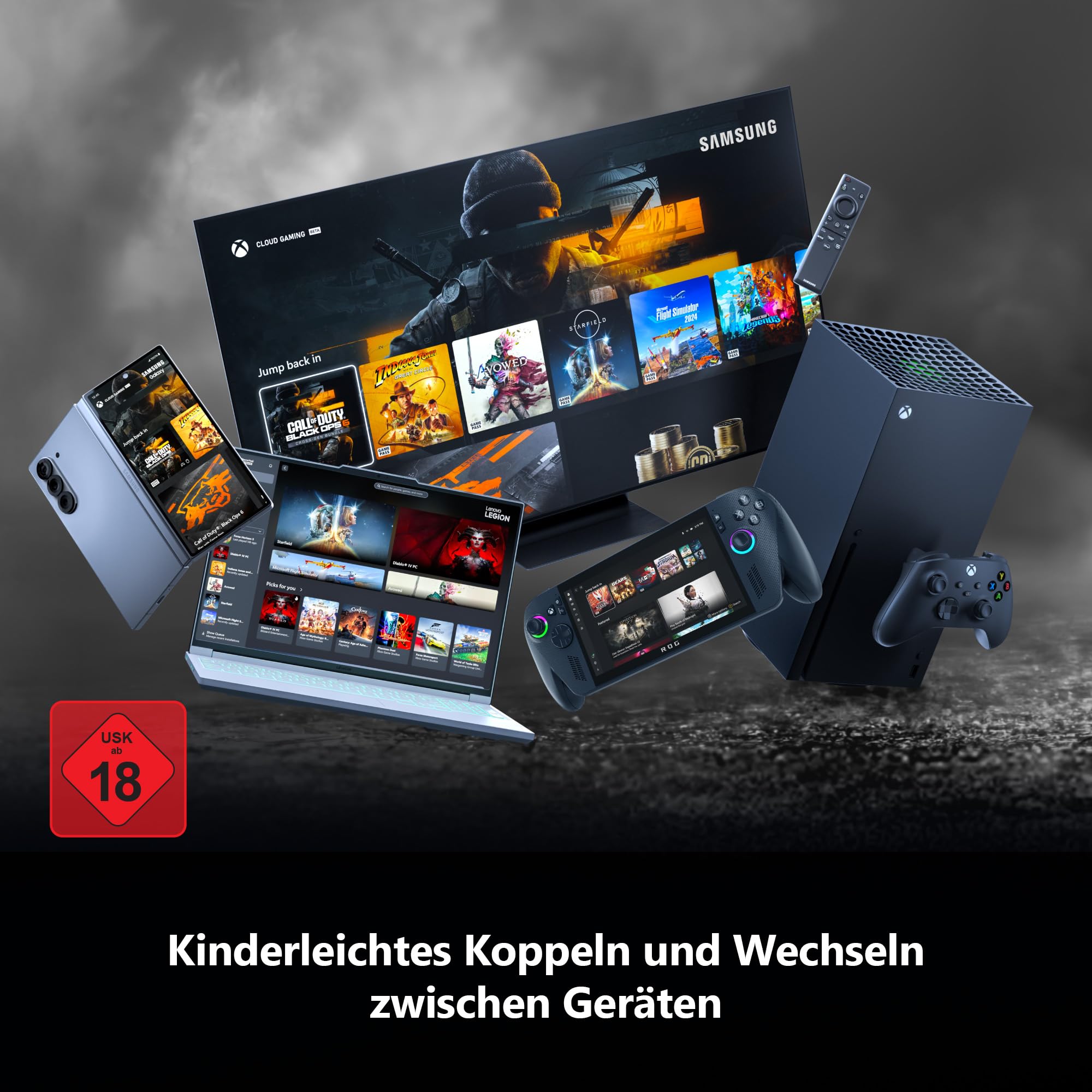 Xbox Wireless Controller – Carbon Black für Xbox & PC