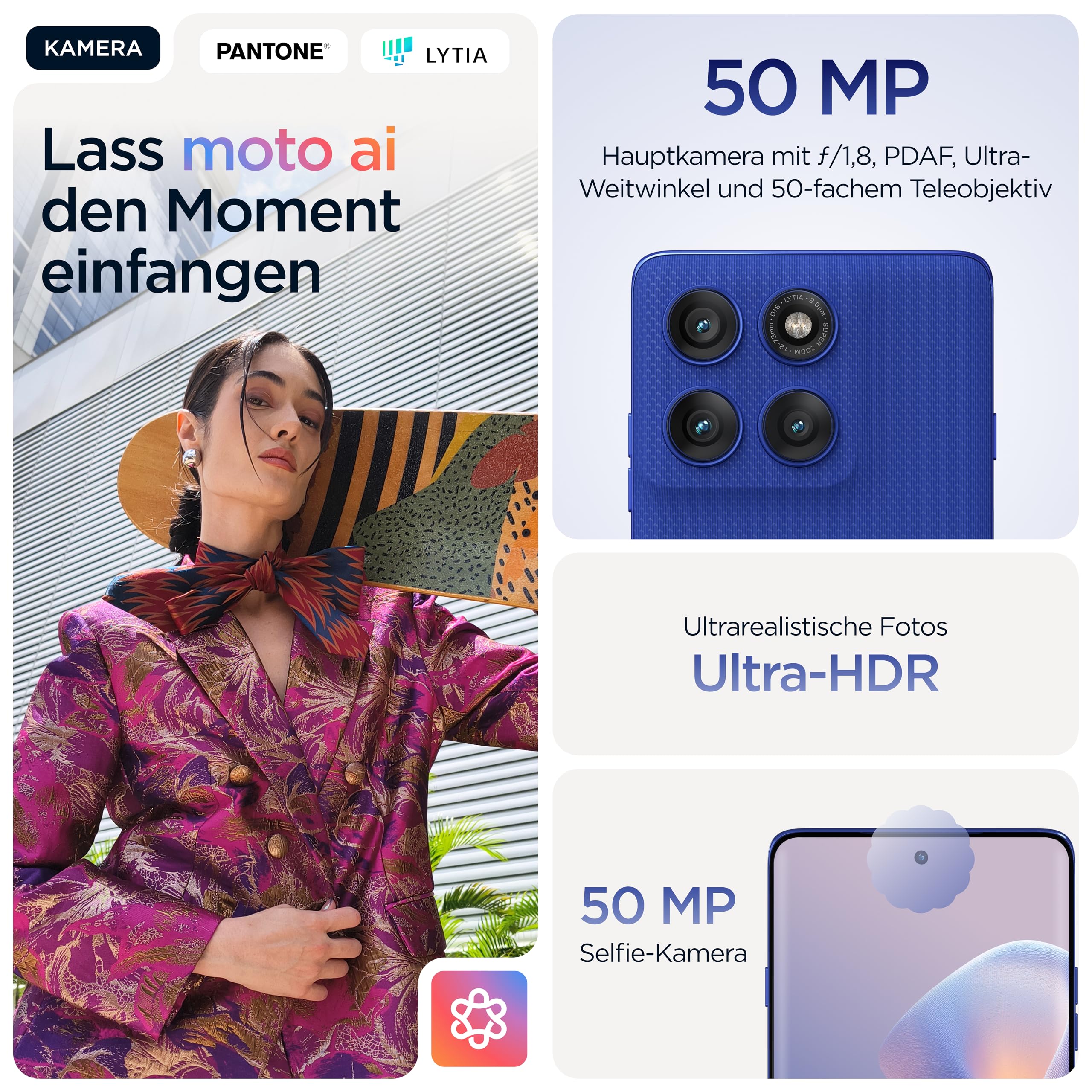 Motorola Edge 60 Pro 5G 8/256GB Shadow 6,7" Super HD Display