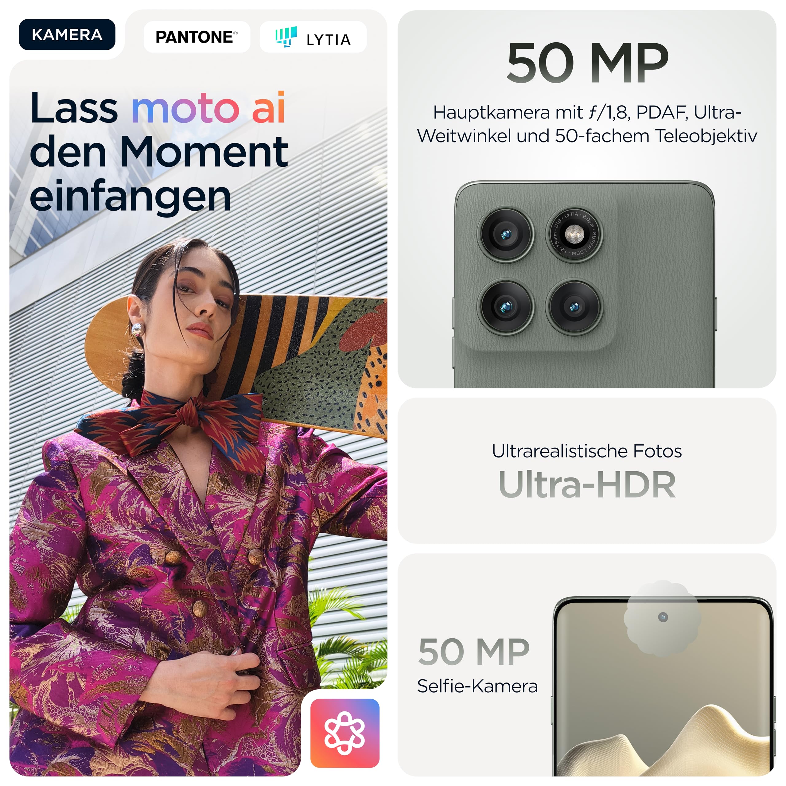 Motorola Edge 60 Pro 5G 8/256GB Shadow 6,7" Super HD Display