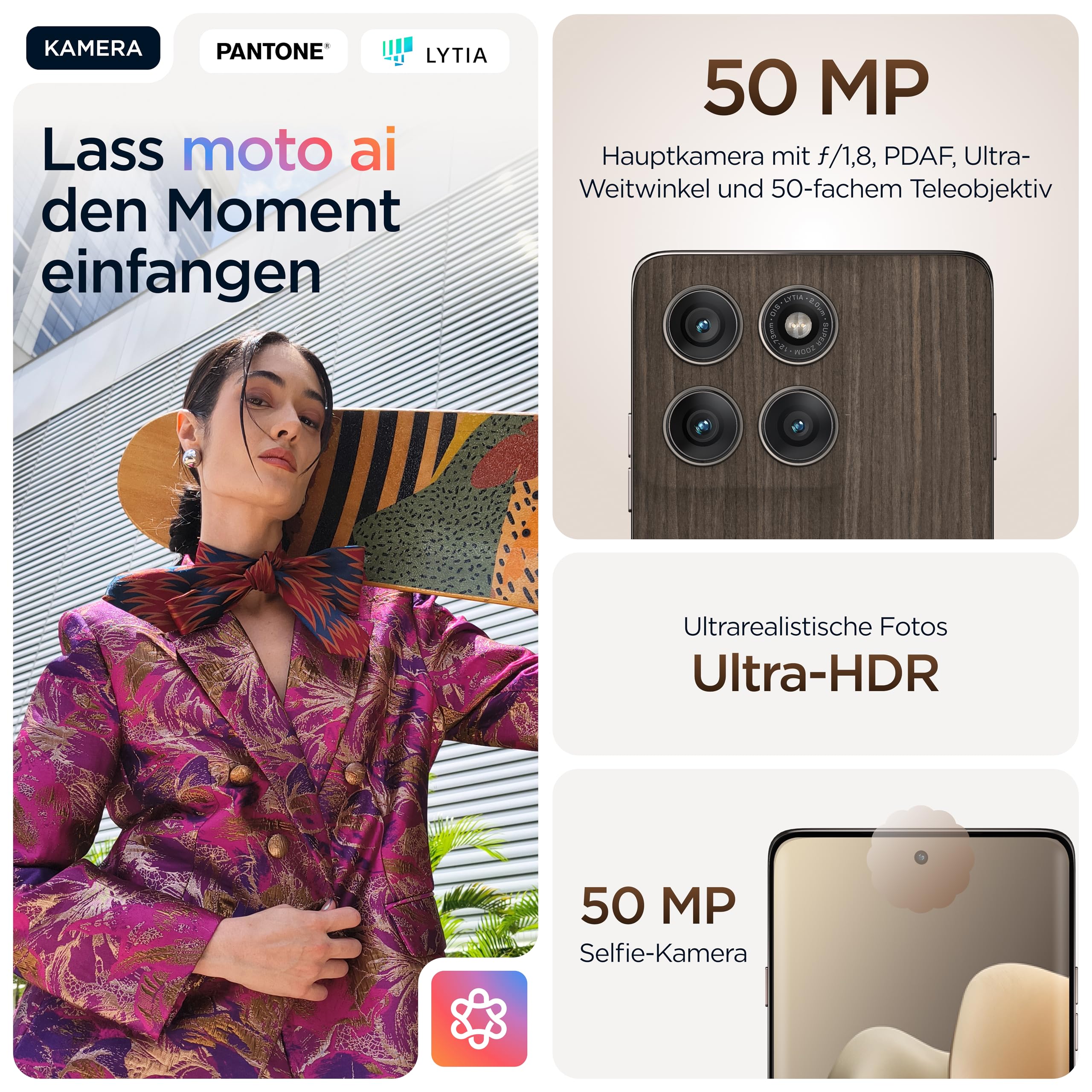 Motorola Edge 60 Pro 5G 8/256GB Shadow 6,7" Super HD Display