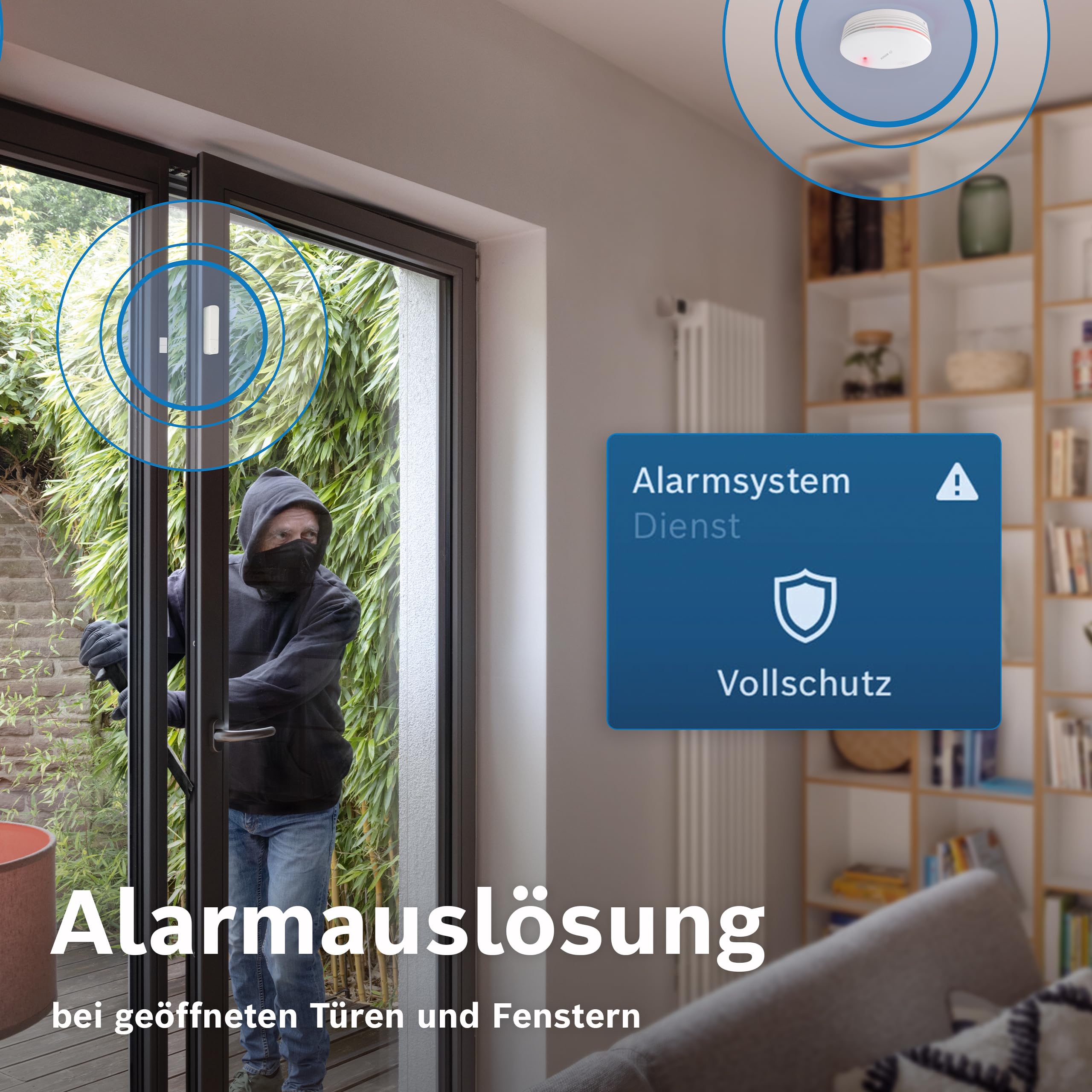 Bosch Smart Home Tür-/Fensterkontakt II 3er-Set – Smarter Tür- & Fenster­sensor
