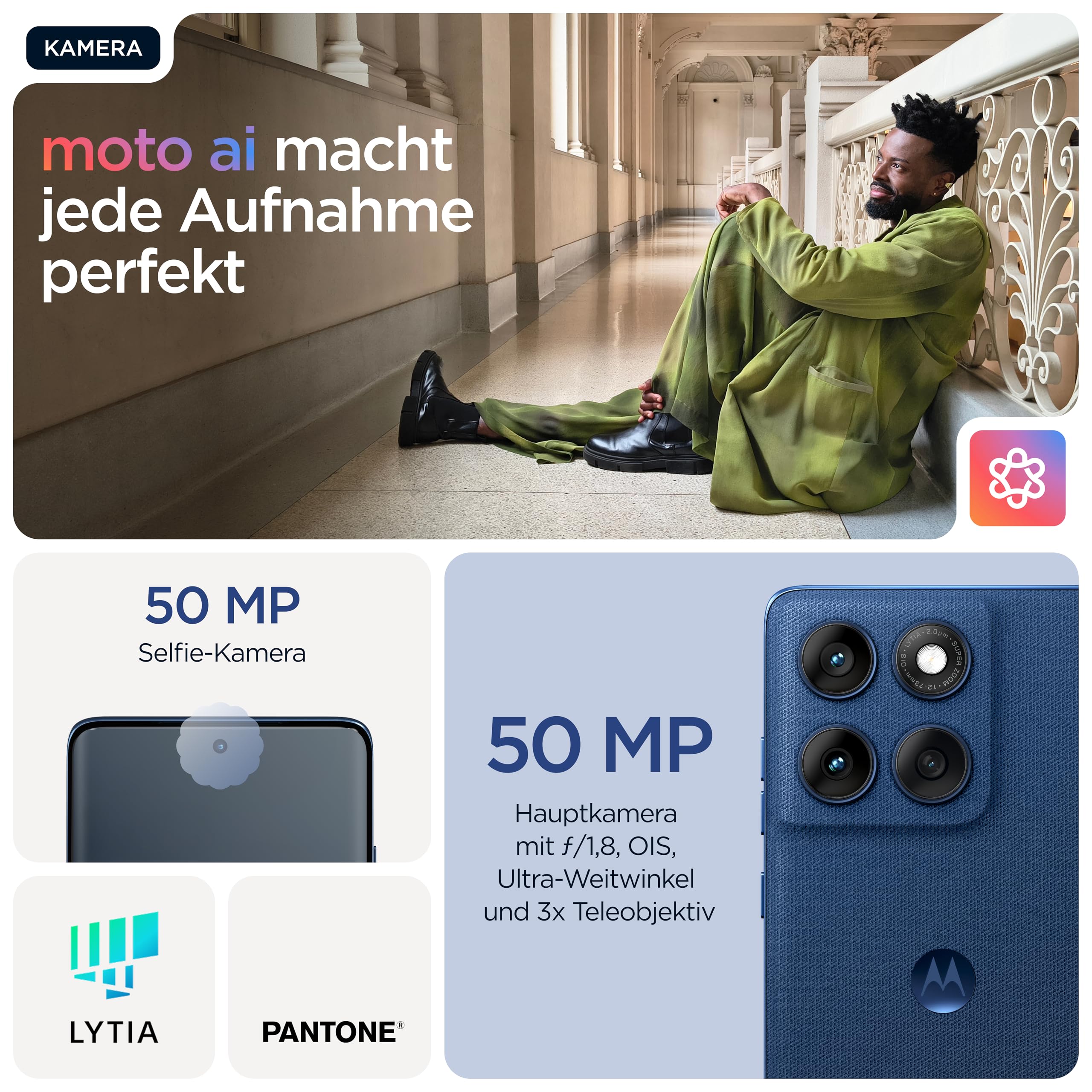 Motorola Edge 60 Pro 5G 8/256GB Shadow 6,7" Super HD Display