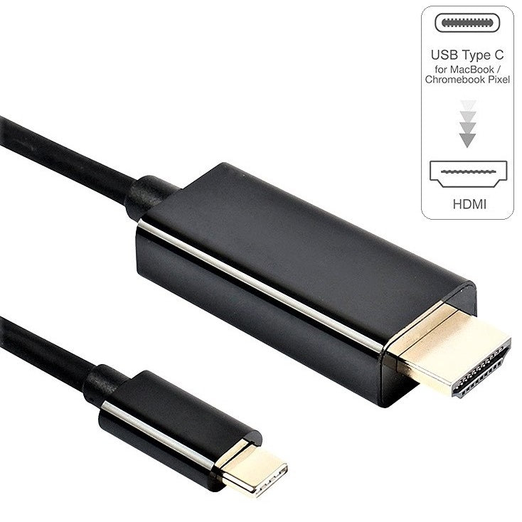 USB-C-Stecker auf HDMI-Stecker Kabel 1,8 m 4K@30Hz USB-C 3.1 vergoldet