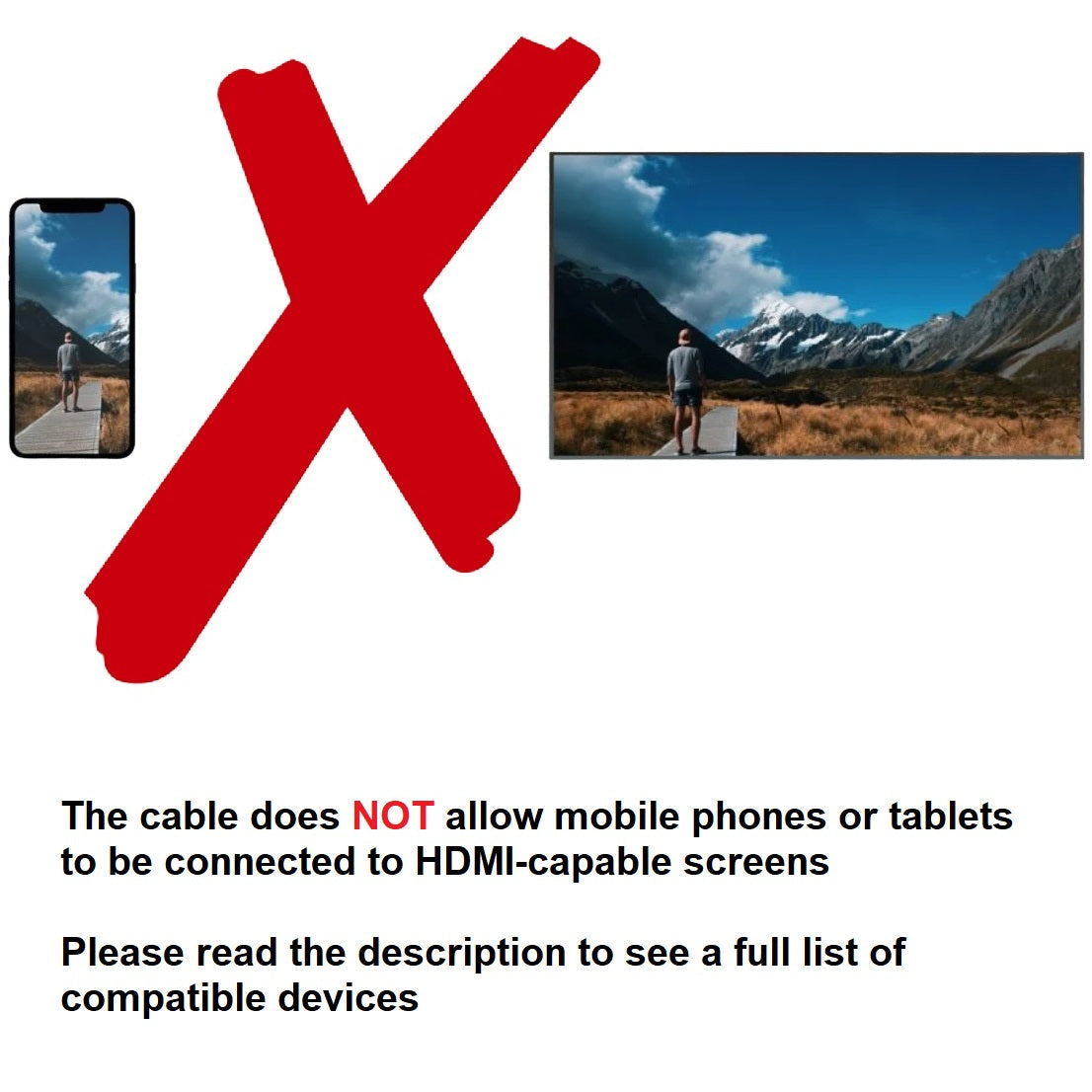 USB-C-Stecker auf HDMI-Stecker Kabel 1,8 m 4K@30Hz USB-C 3.1 vergoldet