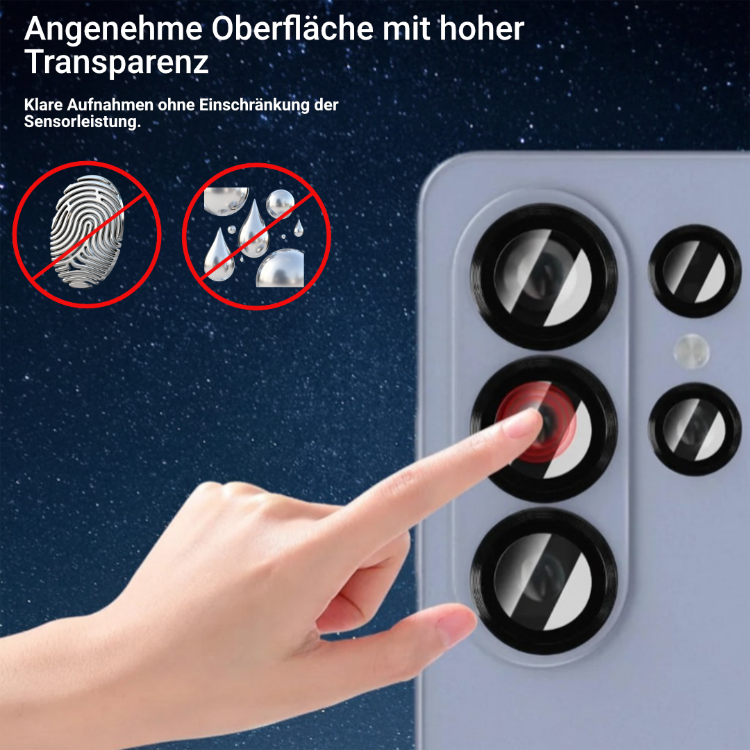 Kamera Schutzglas für Samsung Galaxy S26 Ultra Plus 9H Glas Metallring Set