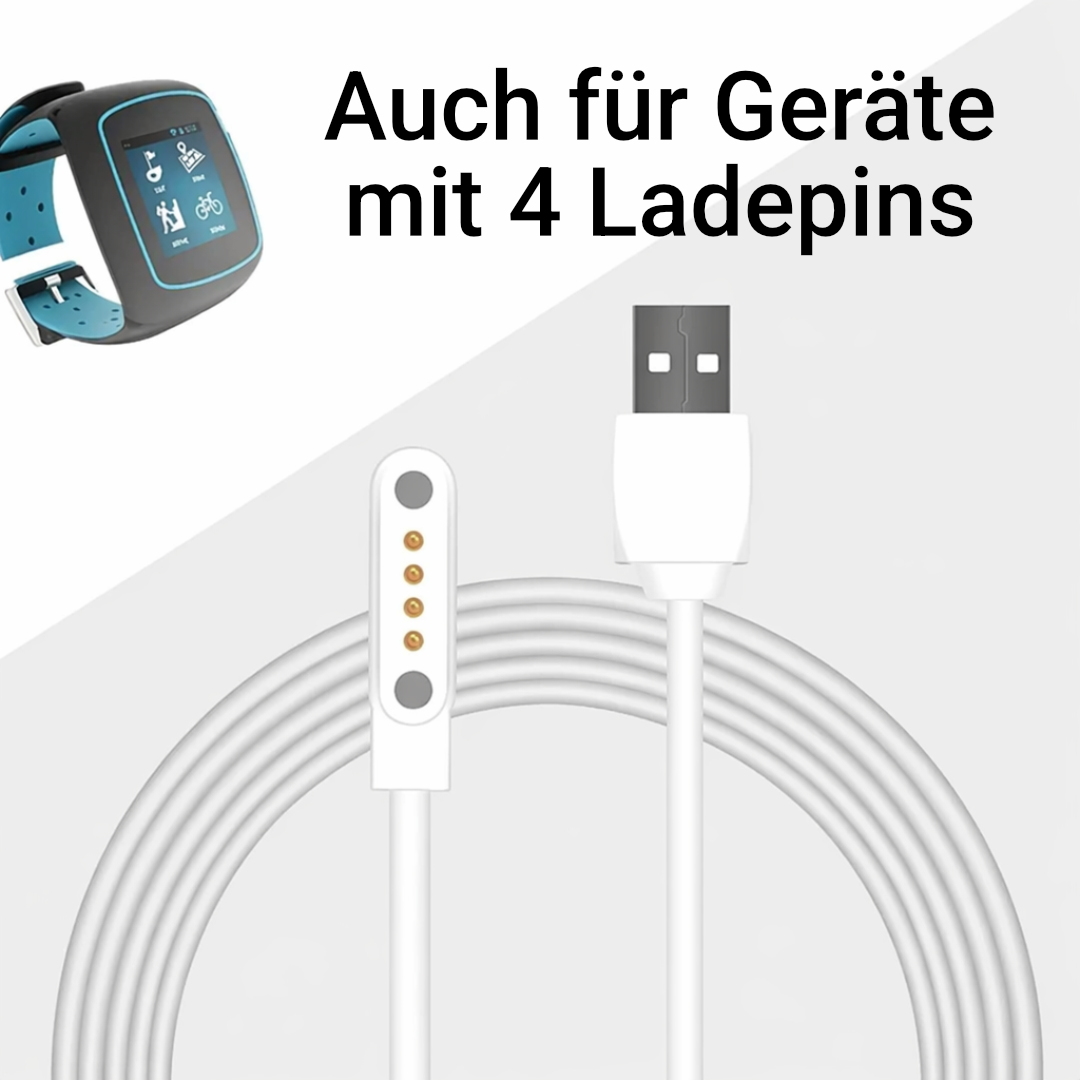 Magnetisches Ladekabel für Smartwatch & Fitness-Tracker, 2/4-Pin