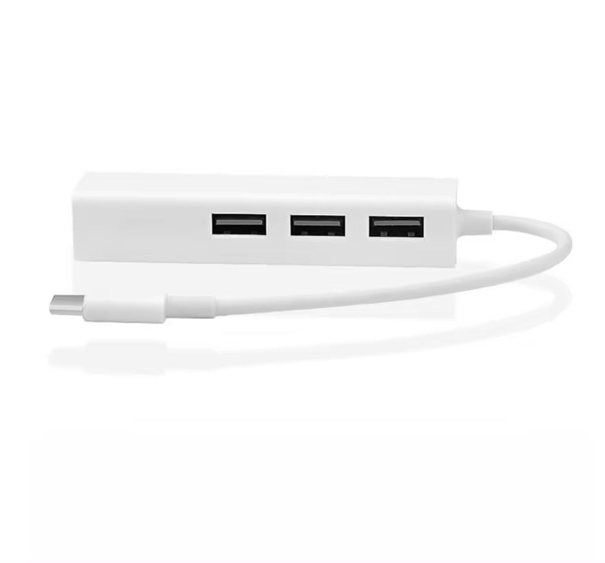 USB C auf 3x USB A und RJ45 Ethernet LAN Adapter Hub Mac USB-C 10/100 Mbps
