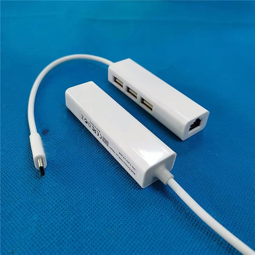 USB A auf 3x USB A und RJ45 Ethernet Lan Adapter Hub Mac USB-A 10/100 Mbps