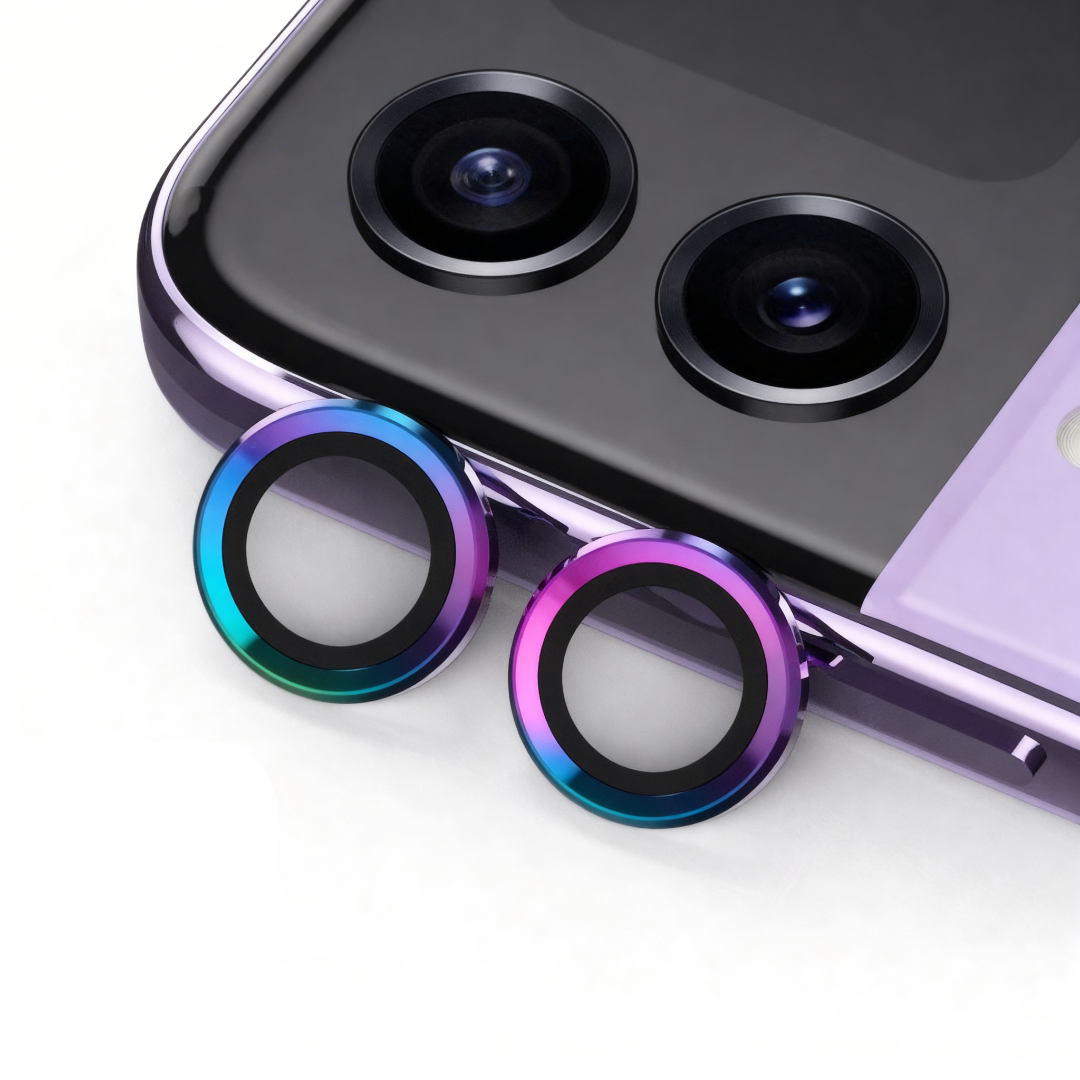 Kamera Schutzglas 9H für Samsung Galaxy Z Fold 5 4 3 Z Flip 5 4 Metallring