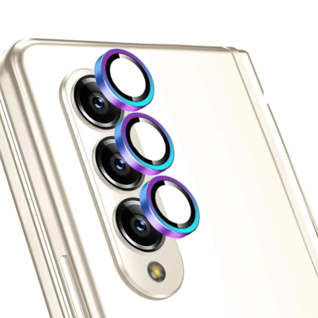 Kamera Schutzglas 9H für Samsung Galaxy Z Fold 5 4 3 Z Flip 5 4 Metallring