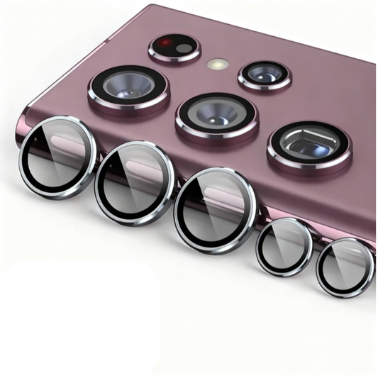Kamera-Objektivschutz für Samsung Galaxy S22/23/24 Alu-Ring + Glas