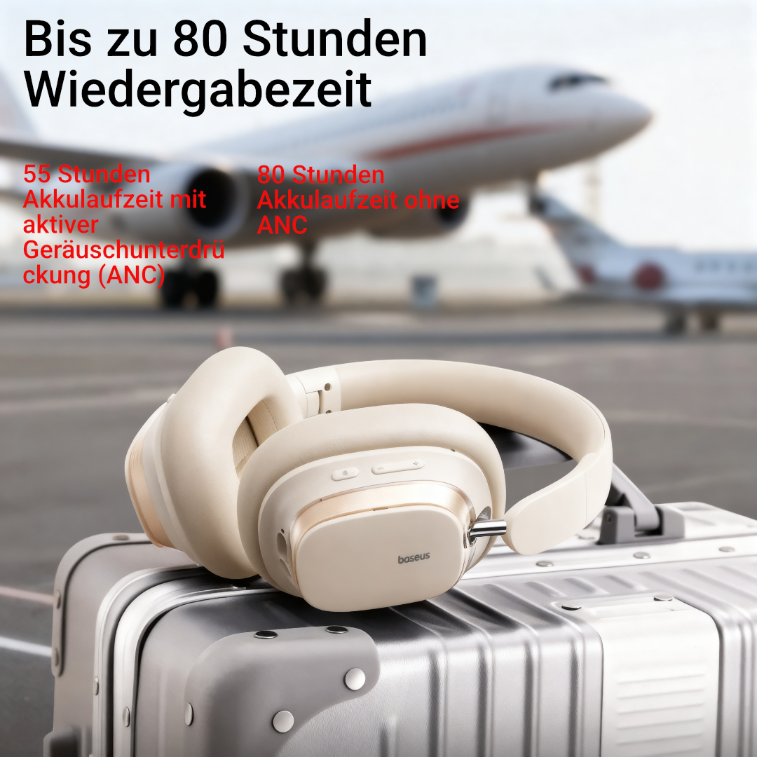 ANC Kopfhörer Bluetooth 6.0 Hi-Res LDAC 45dB Noise Cancelling 80h Akku