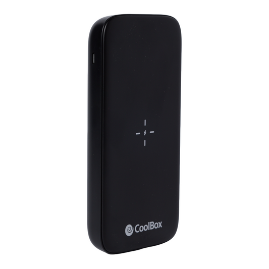 Powerbank 10000mAh Seitenansicht schräg kompaktes Design Schwarz