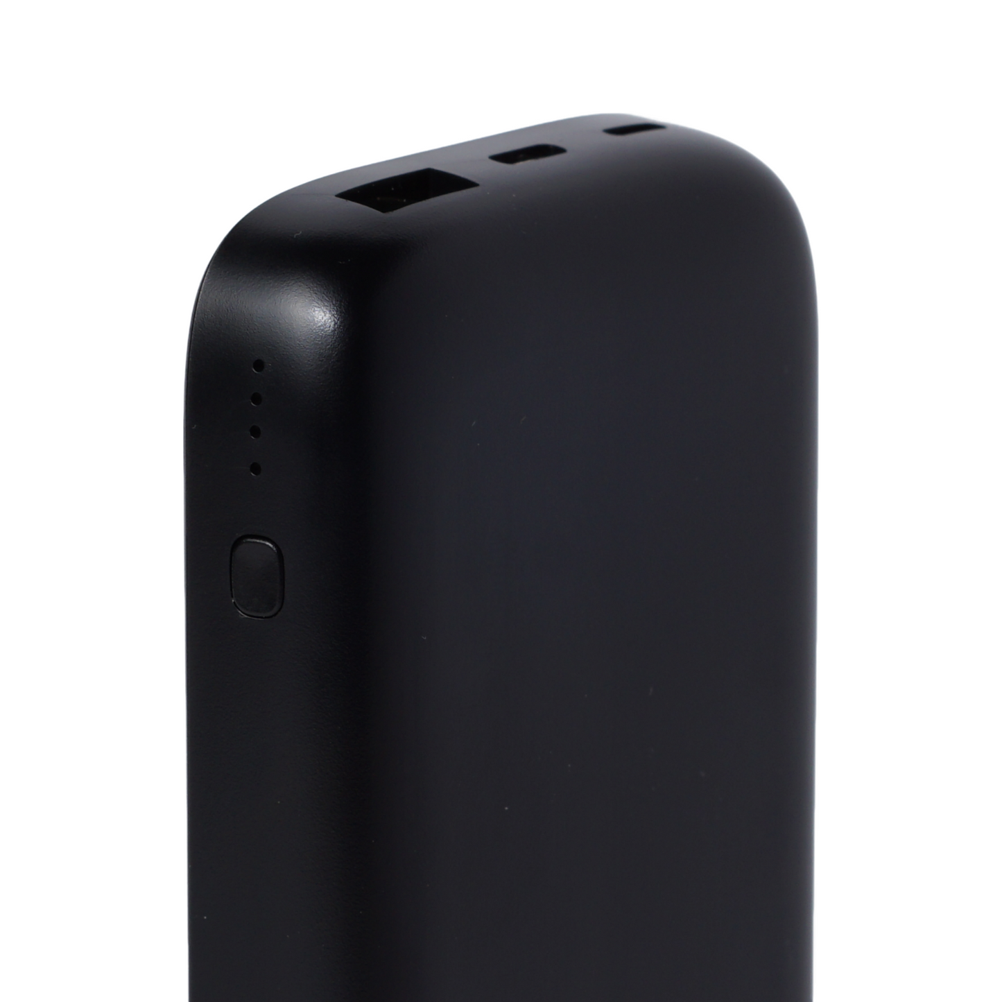 Powerbank 10000mAh Seitenansicht mit grüner LED-Akkuanzeige