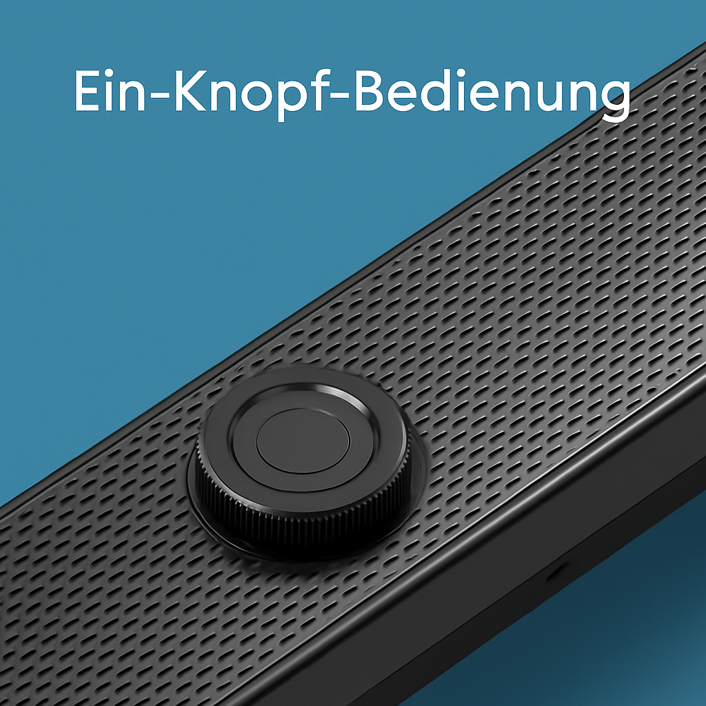 Bluetooth 4D Surround Soundbar – Heimkino Lautsprecher – PC/TV Sound System – Subwoofer – Starker Bass – Wired & Wireless