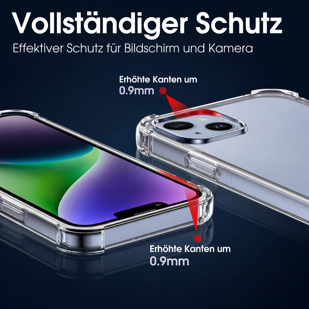 Transparente Silikon Hülle für iPhone 17 16 15 14 13 Pro Max Klar