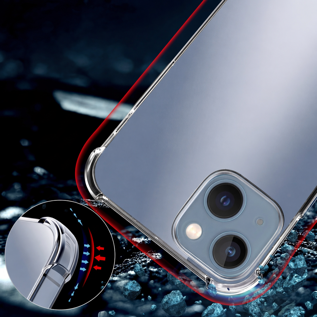 Transparente Silikon Hülle für iPhone 17 16 15 14 13 Pro Max Klar