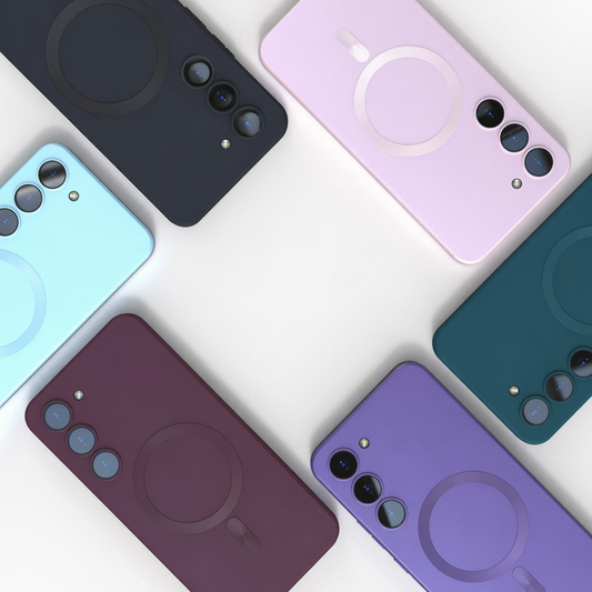 Magnetische Silikon-Hülle für Samsung Galaxy – Slim, 7 Farben, Soft
